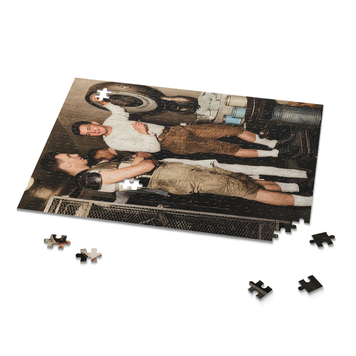 LGBTQ+ Heritage Jigsaw Puzzle — Football Players beside a Scale | athlétisme 027