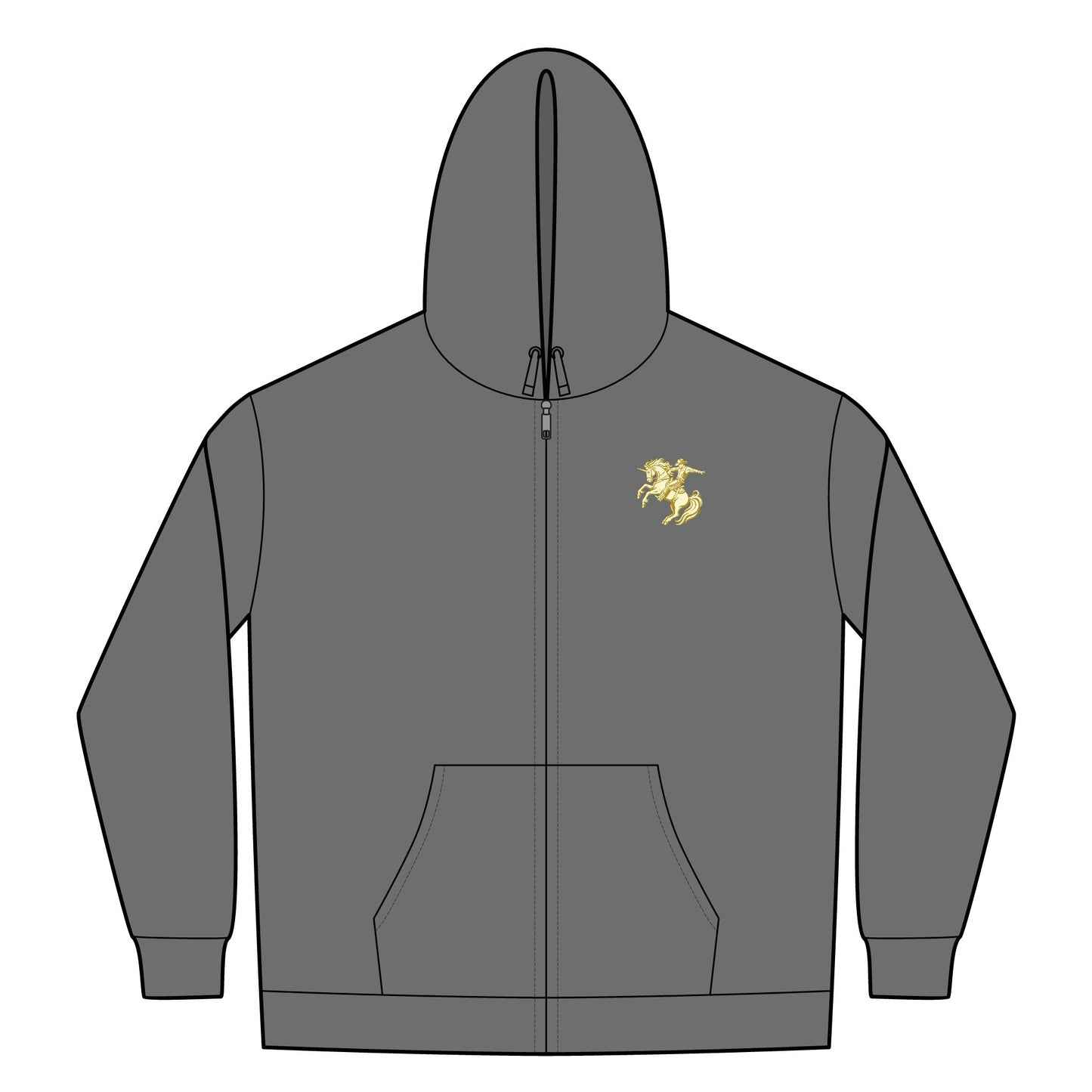 Rainbow Riders Rodeo Heavyweight Zip Hoodie — Embroidered Front & Graphic Back