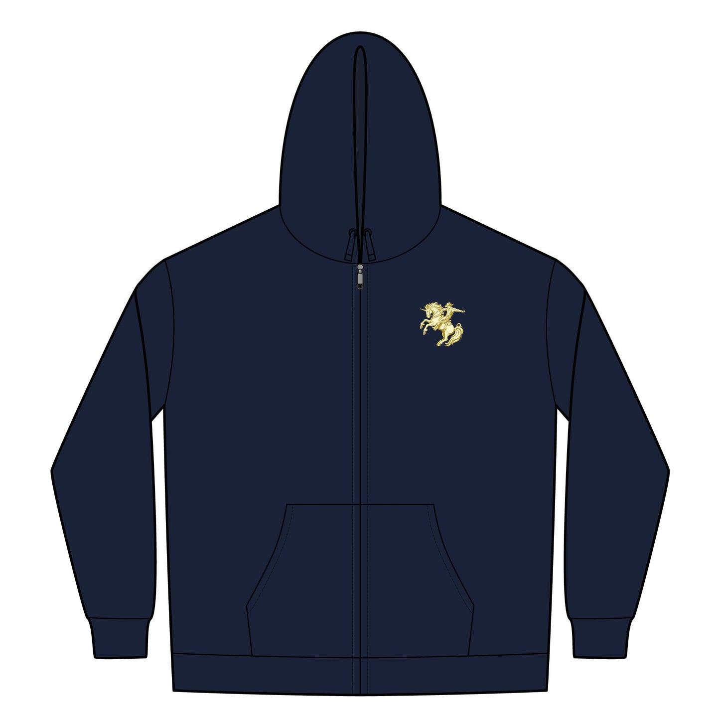 Rainbow Riders Rodeo Heavyweight Zip Hoodie — Embroidered Front & Graphic Back