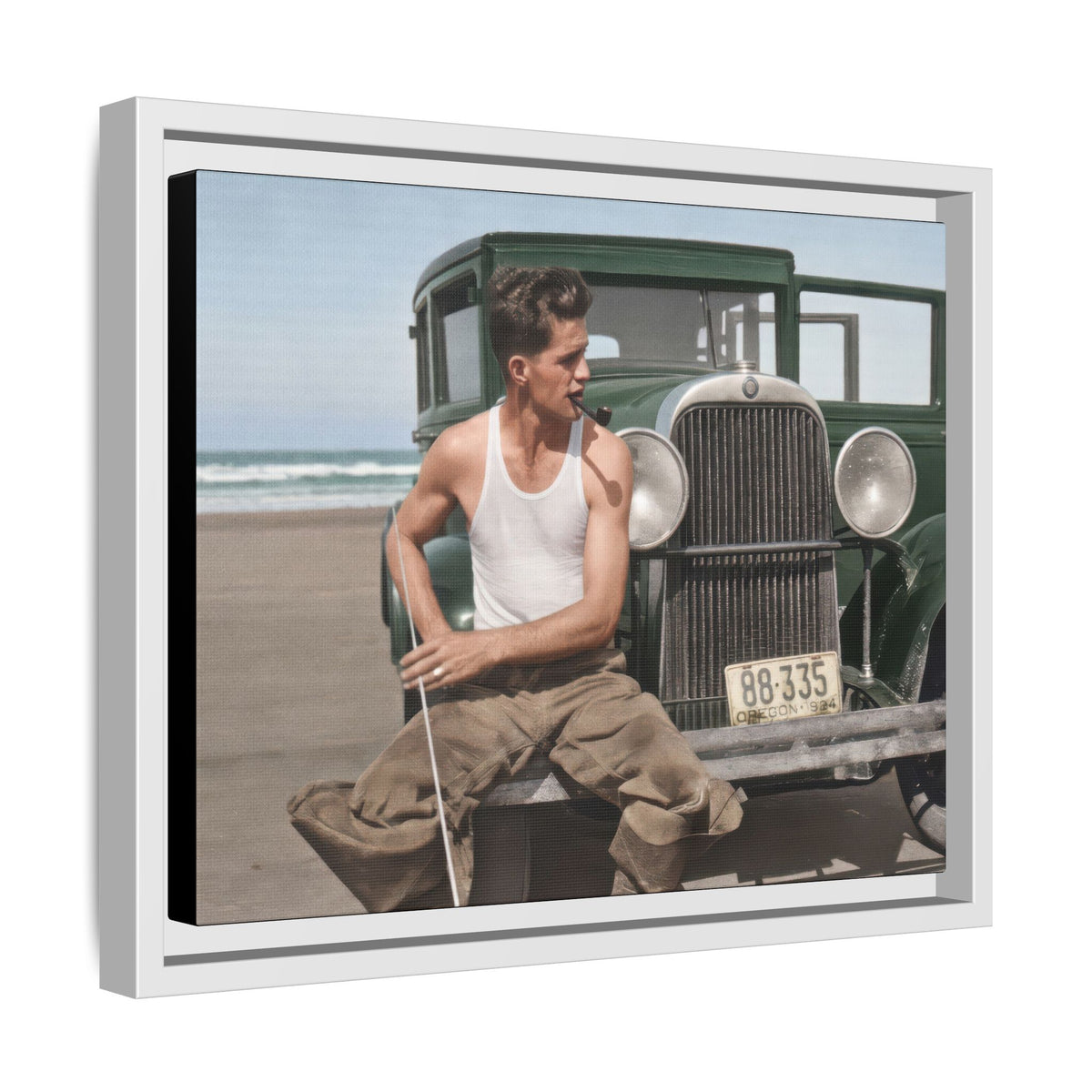 celibataire 008 | Framed Vintage Photo - Matte Canvas