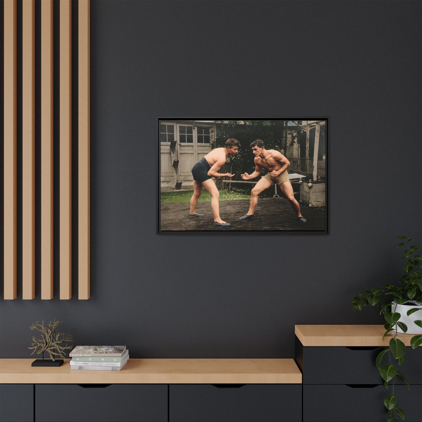athlétisme 033 | Framed Vintage Photo - Matte Canvas