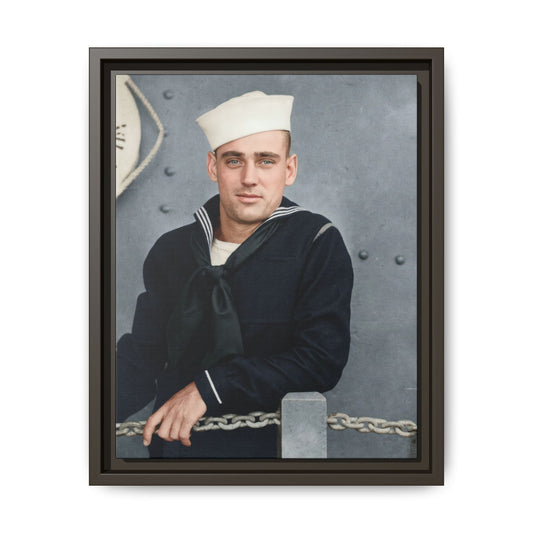 celibataire 023 | Framed Vintage Photo - Matte Canvas