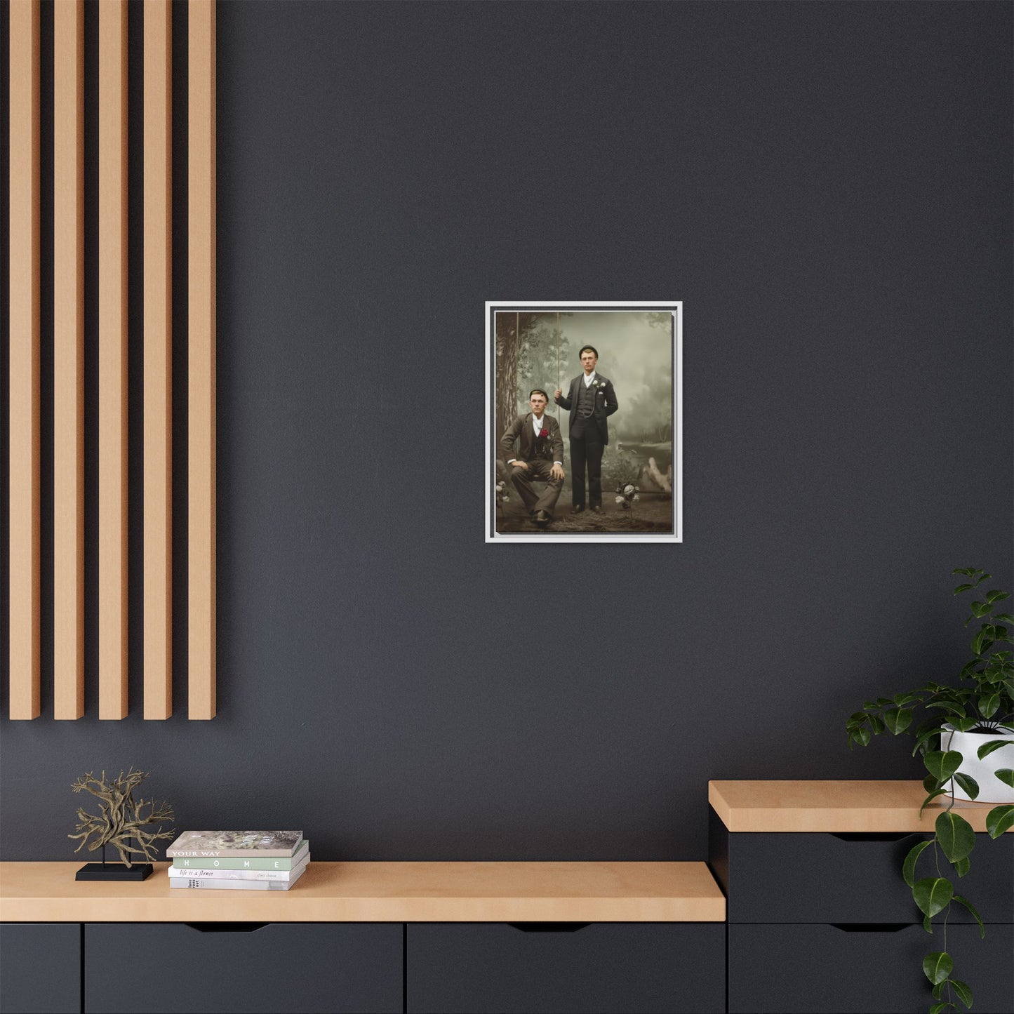 paire 008 | Framed Vintage Photo - Matte Canvas