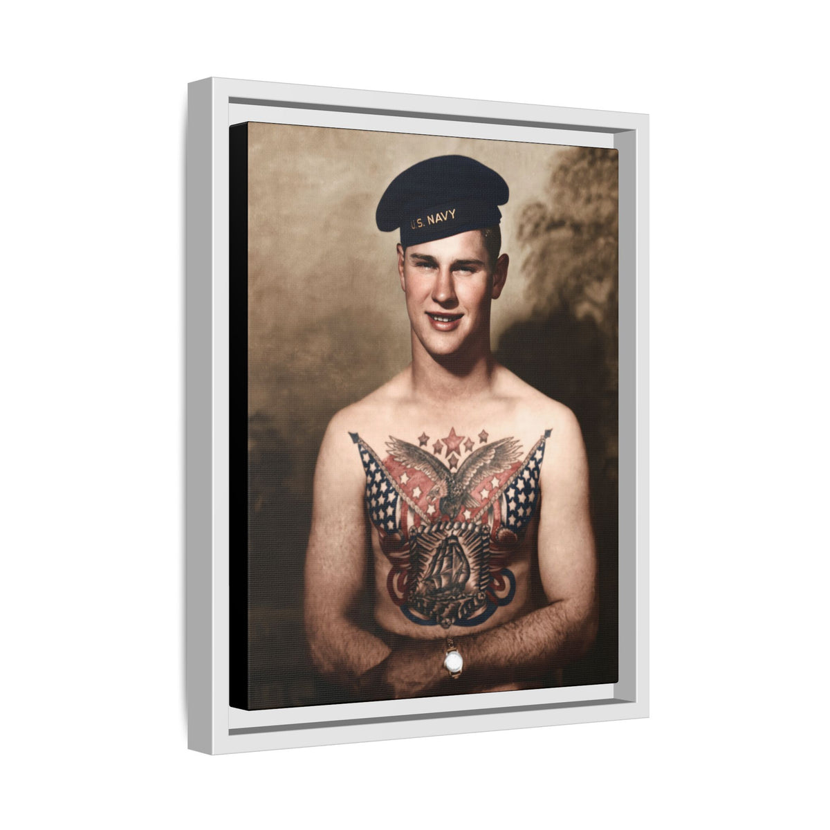 celibataire 037 | Framed Vintage Photo - Matte Canvas