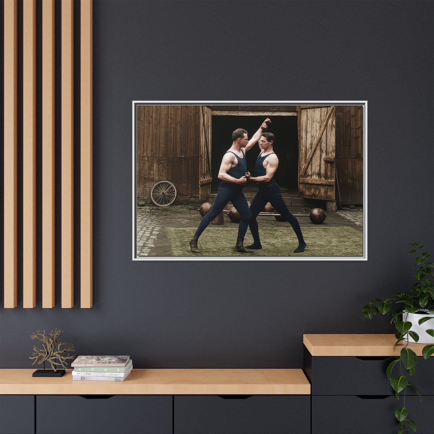 athlétisme 036 | Framed Vintage Photo - Matte Canvas