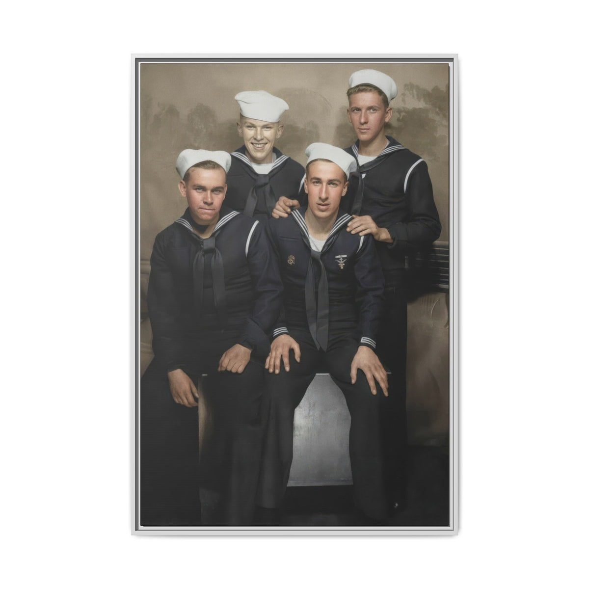 hommes 011 | Framed Vintage Photo - Matte Canvas