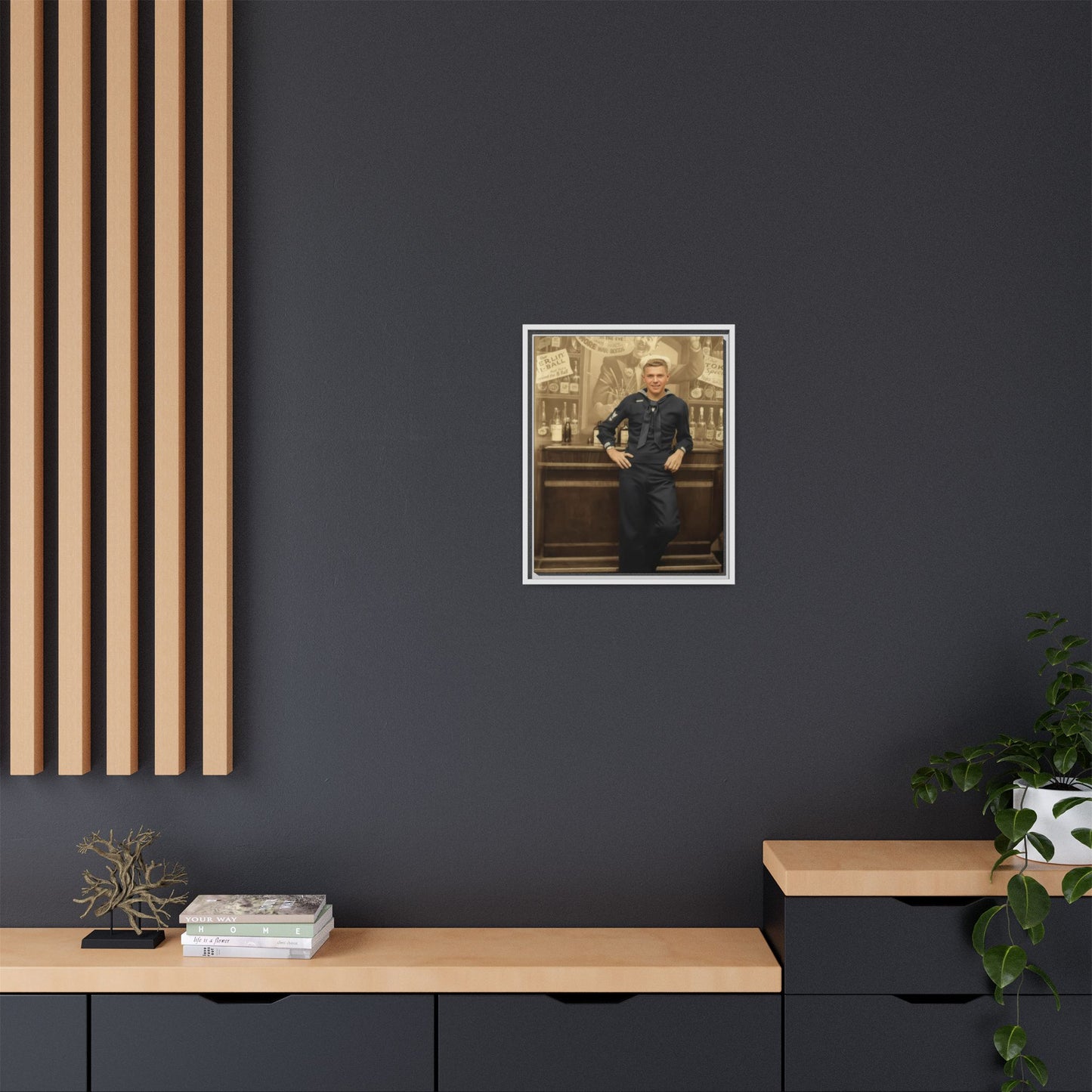 celibataire 006 | Framed Vintage Photo - Matte Canvas