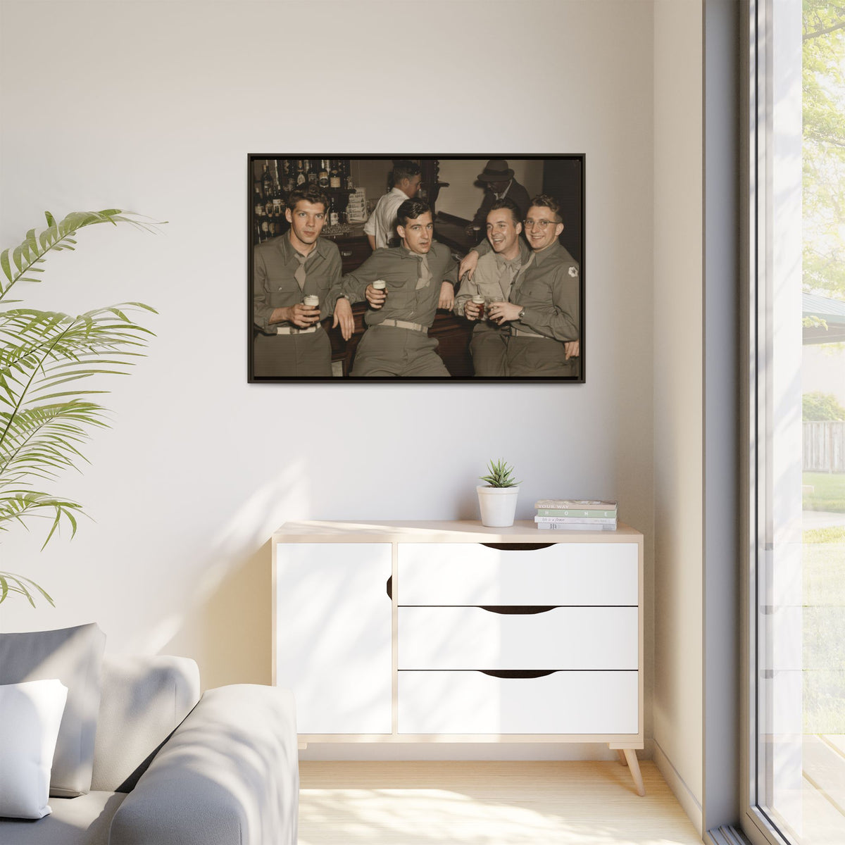 hommes 030 | Framed Vintage Photo - Matte Canvas