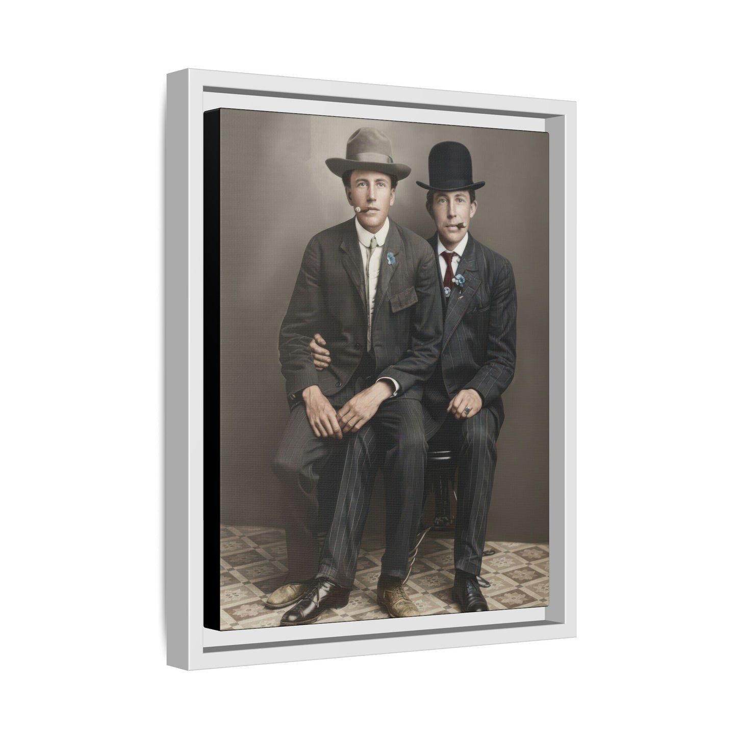 paire 083 | Framed Vintage Photo - Matte Canvas