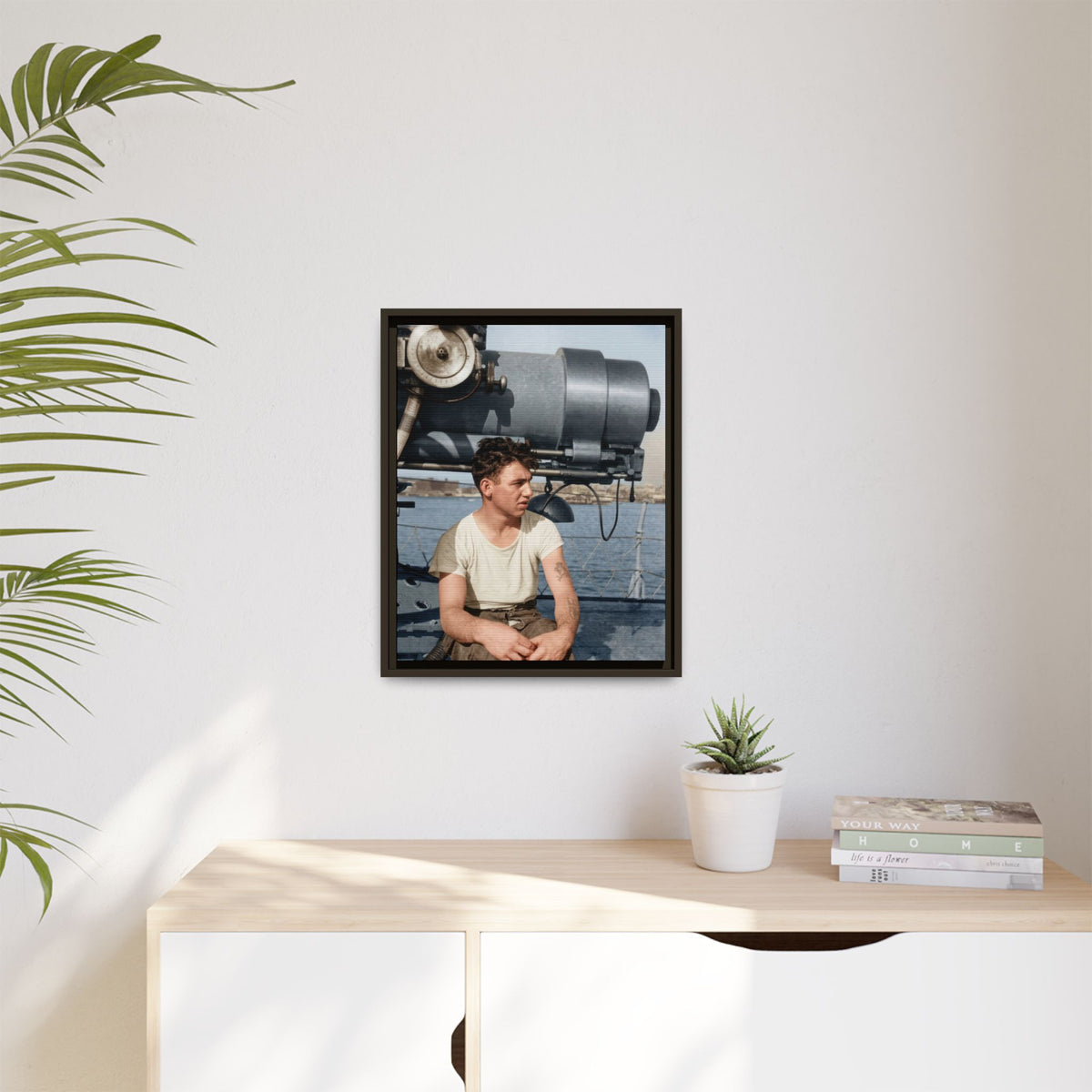 celibataire 026 | Framed Vintage Photo - Matte Canvas