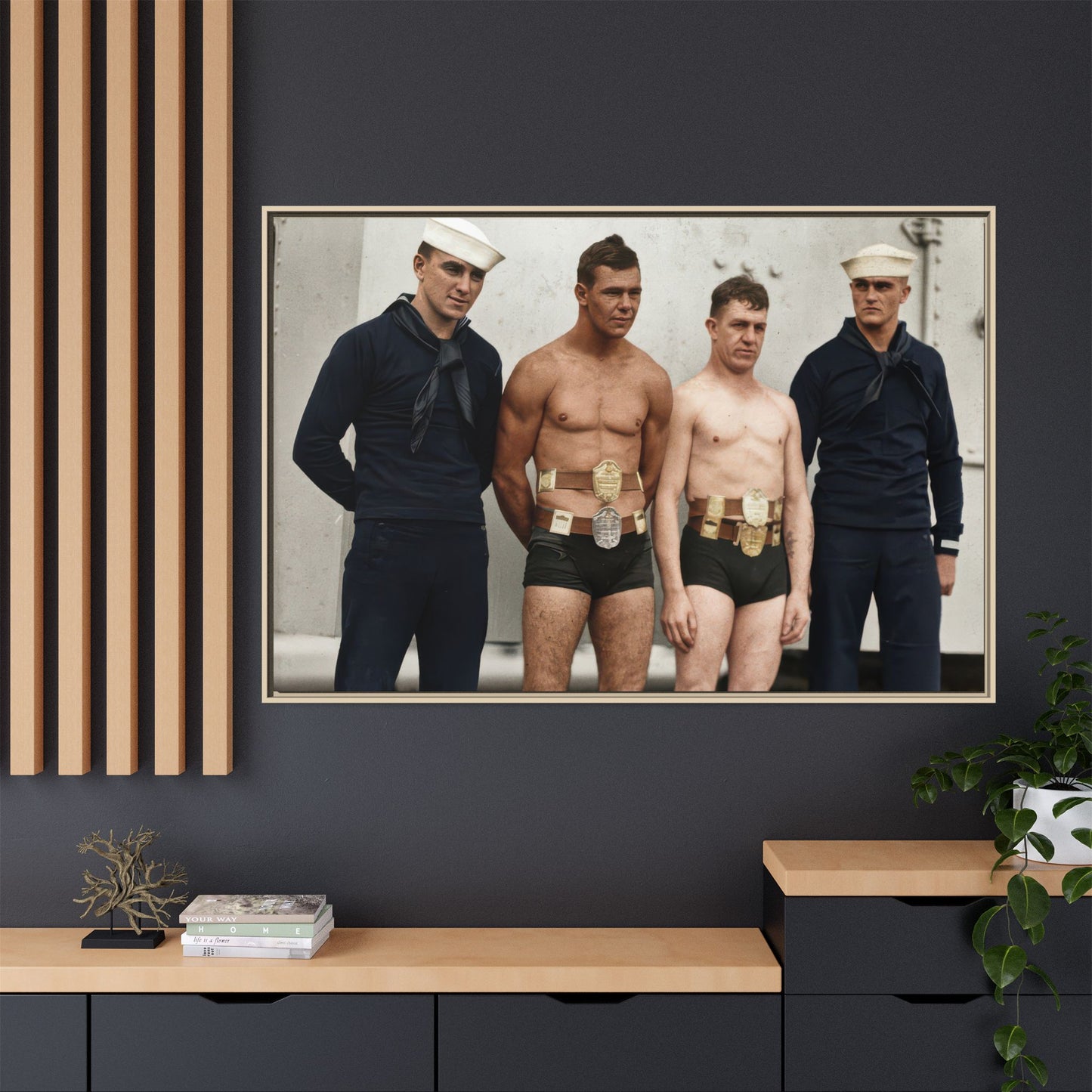 athlétisme 049 | Framed Vintage Photo - Matte Canvas