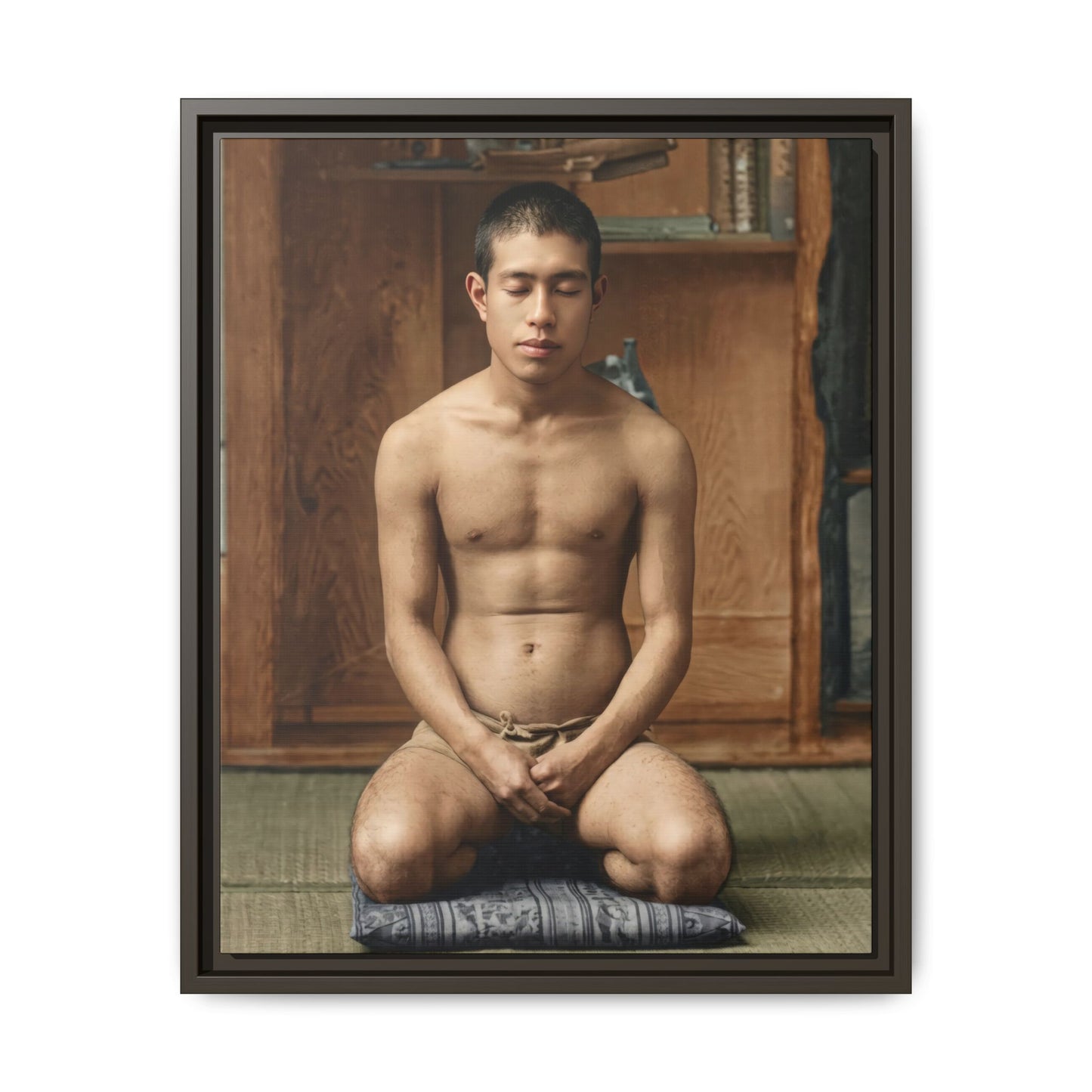 celibataire 025 | Framed Vintage Photo - Matte Canvas