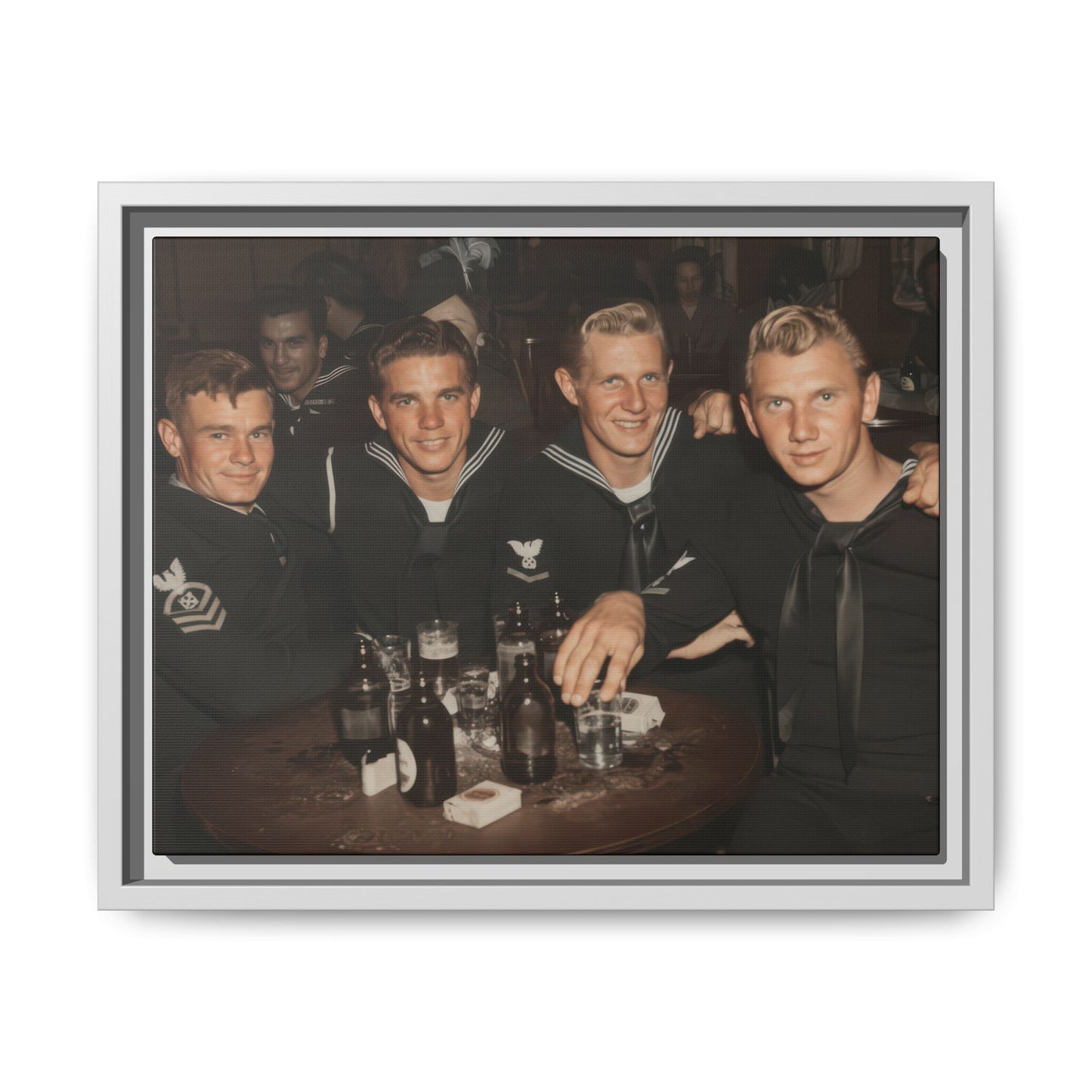 hommes 007 | Framed Vintage Photo - Matte Canvas