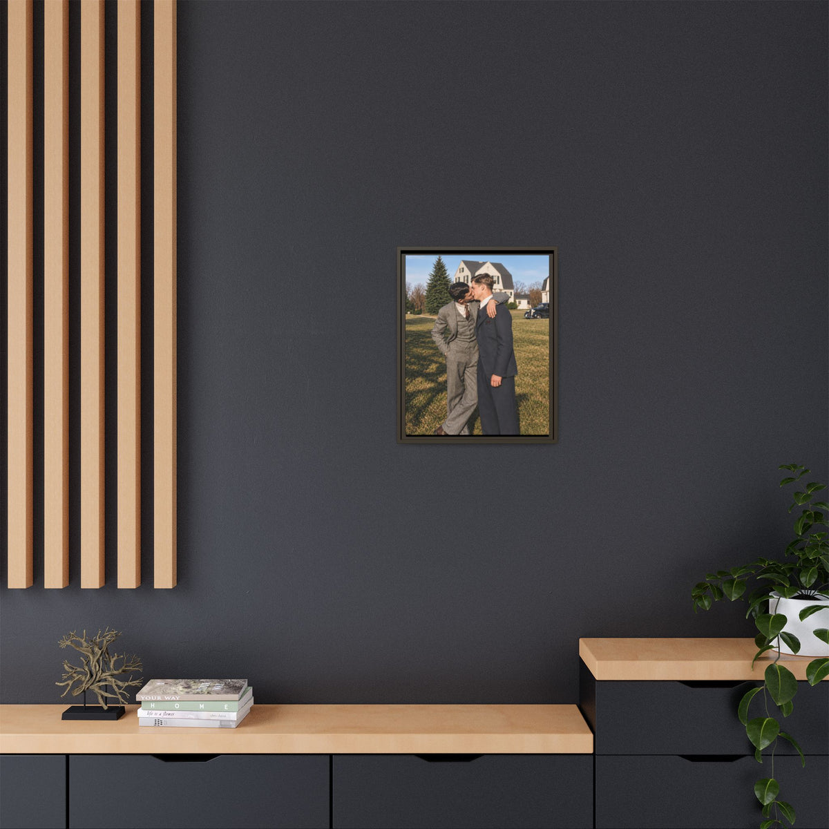 paire 005 | Framed Vintage Photo - Matte Canvas