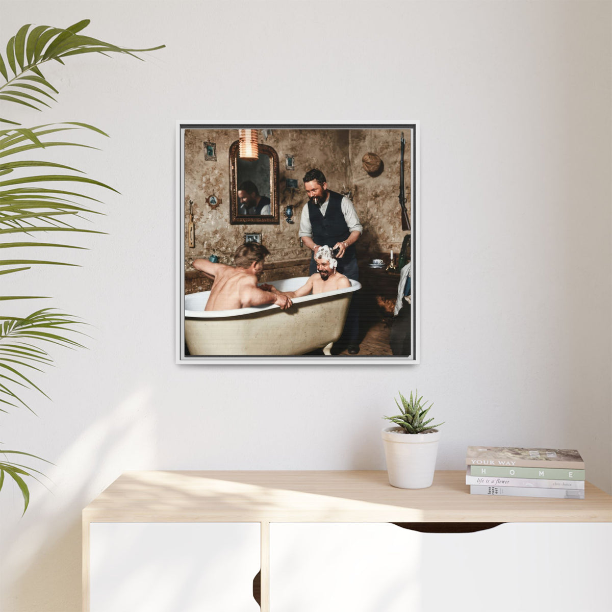 hommes 031 | Framed Vintage Photo - Matte Canvas2