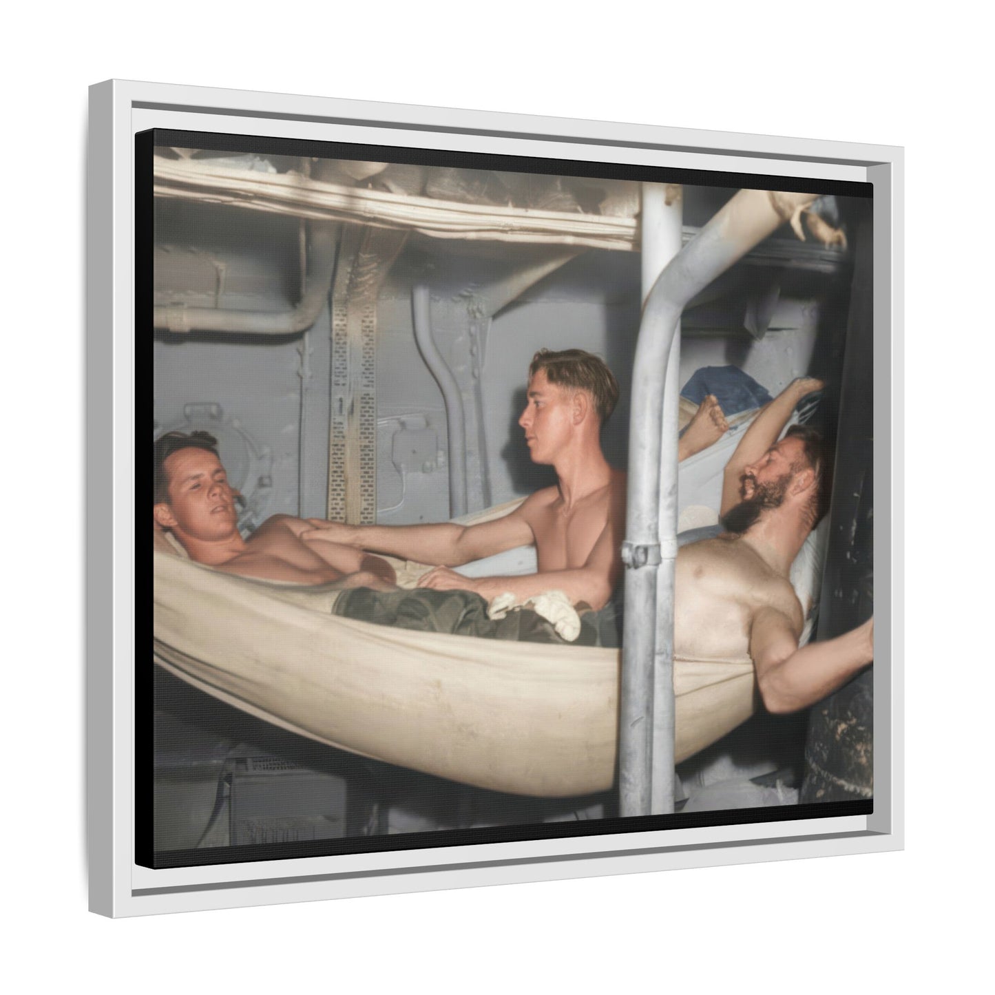 hommes 004 | Framed Vintage Photo - Matte Canvas