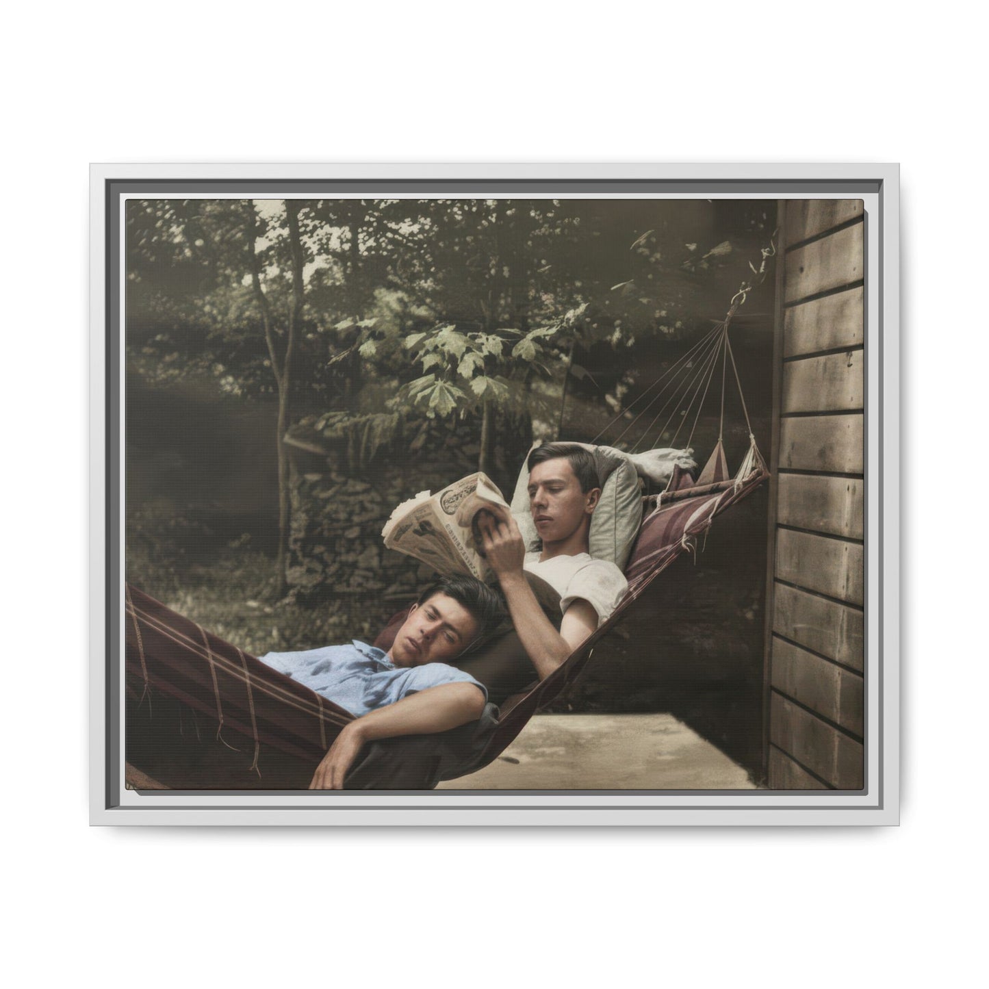 paire 094 | Framed Vintage Photo - Matte Canvas