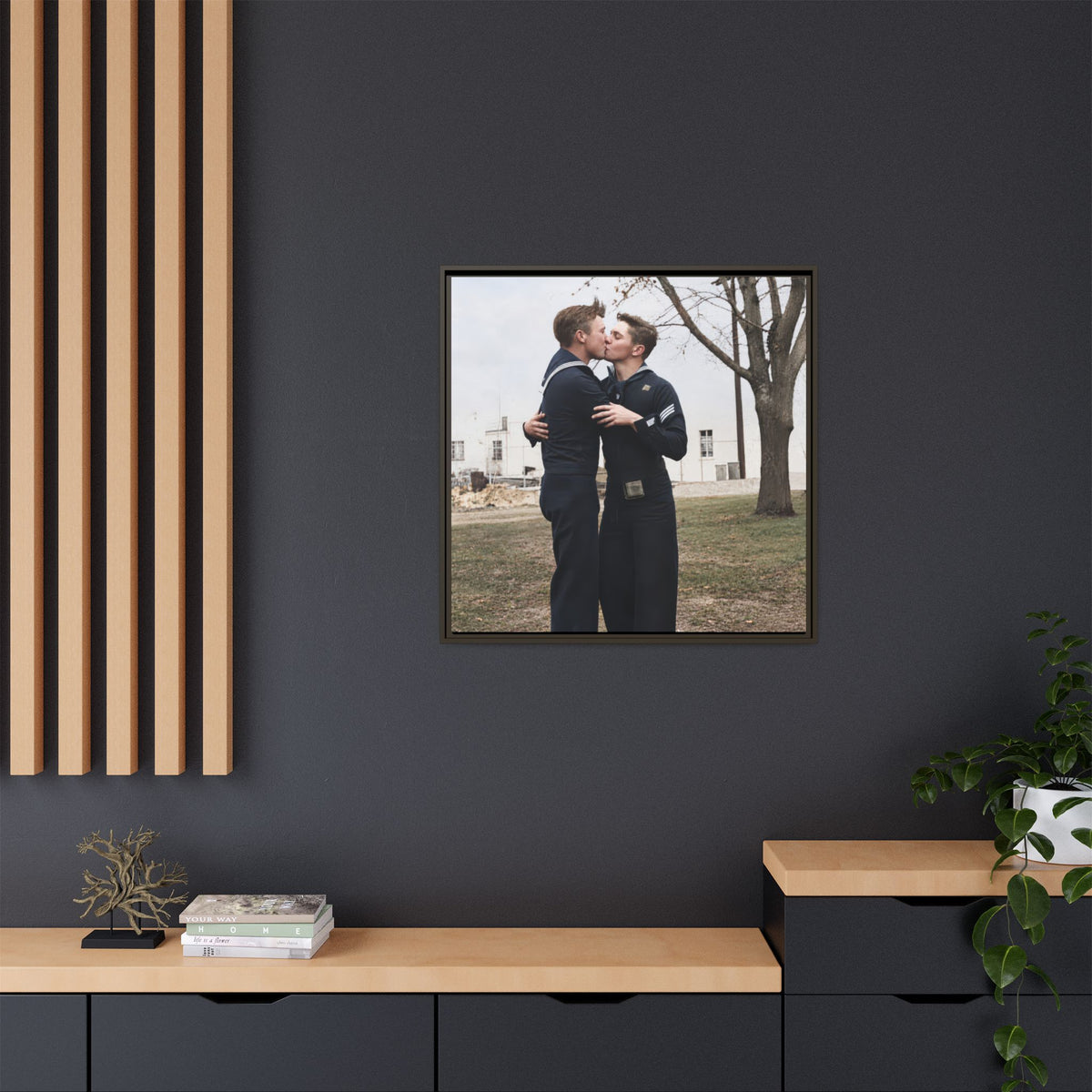 paire 034 | Framed Vintage Photo - Matte Canvas