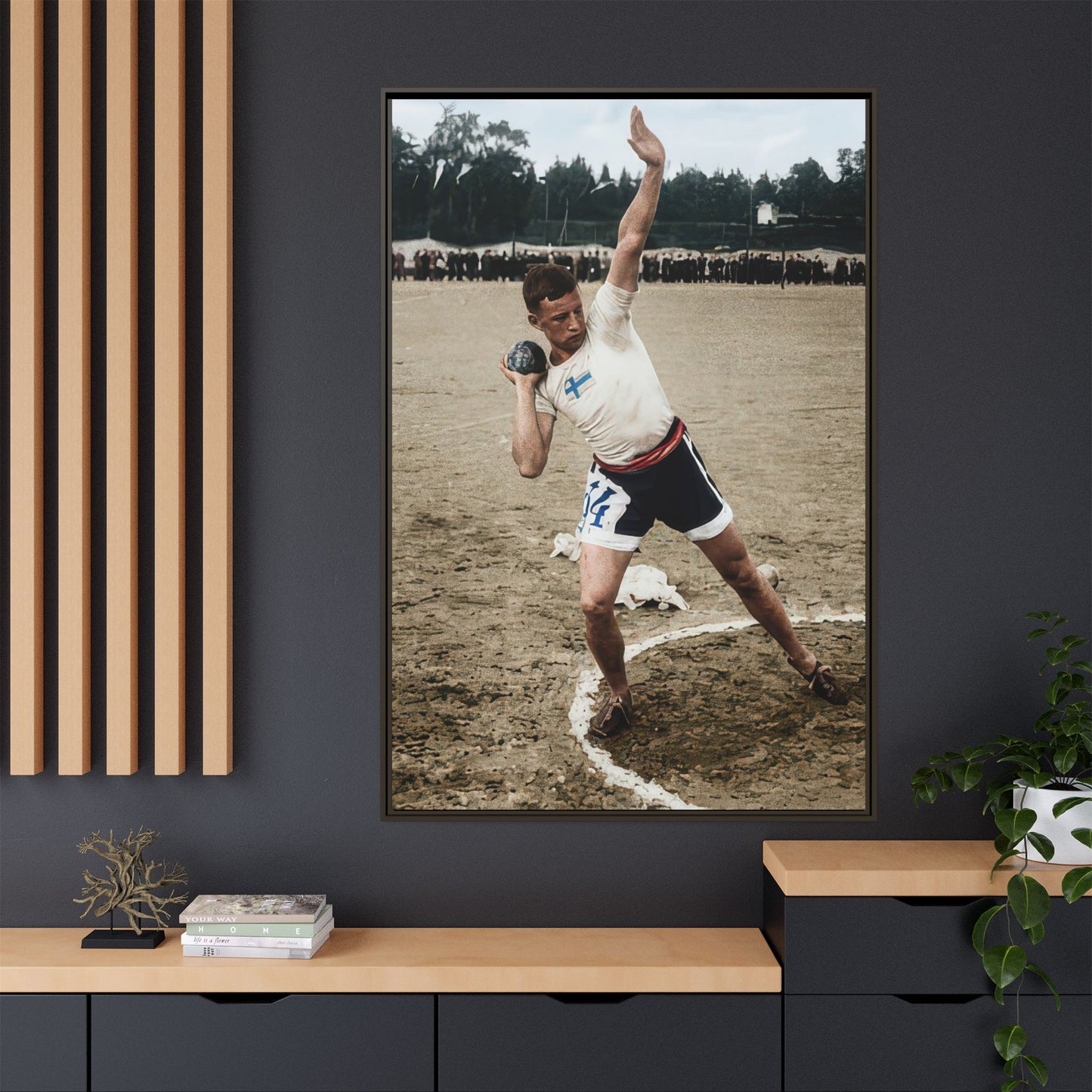 athlétisme 037 | Framed Vintage Photo - Matte Canvas