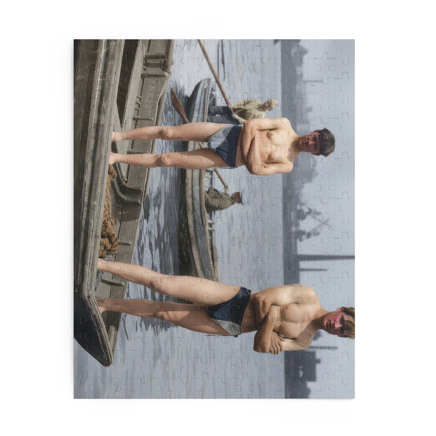 Harbor Swim Companions | Restored Historical Jigsaw Puzzle | nager 050