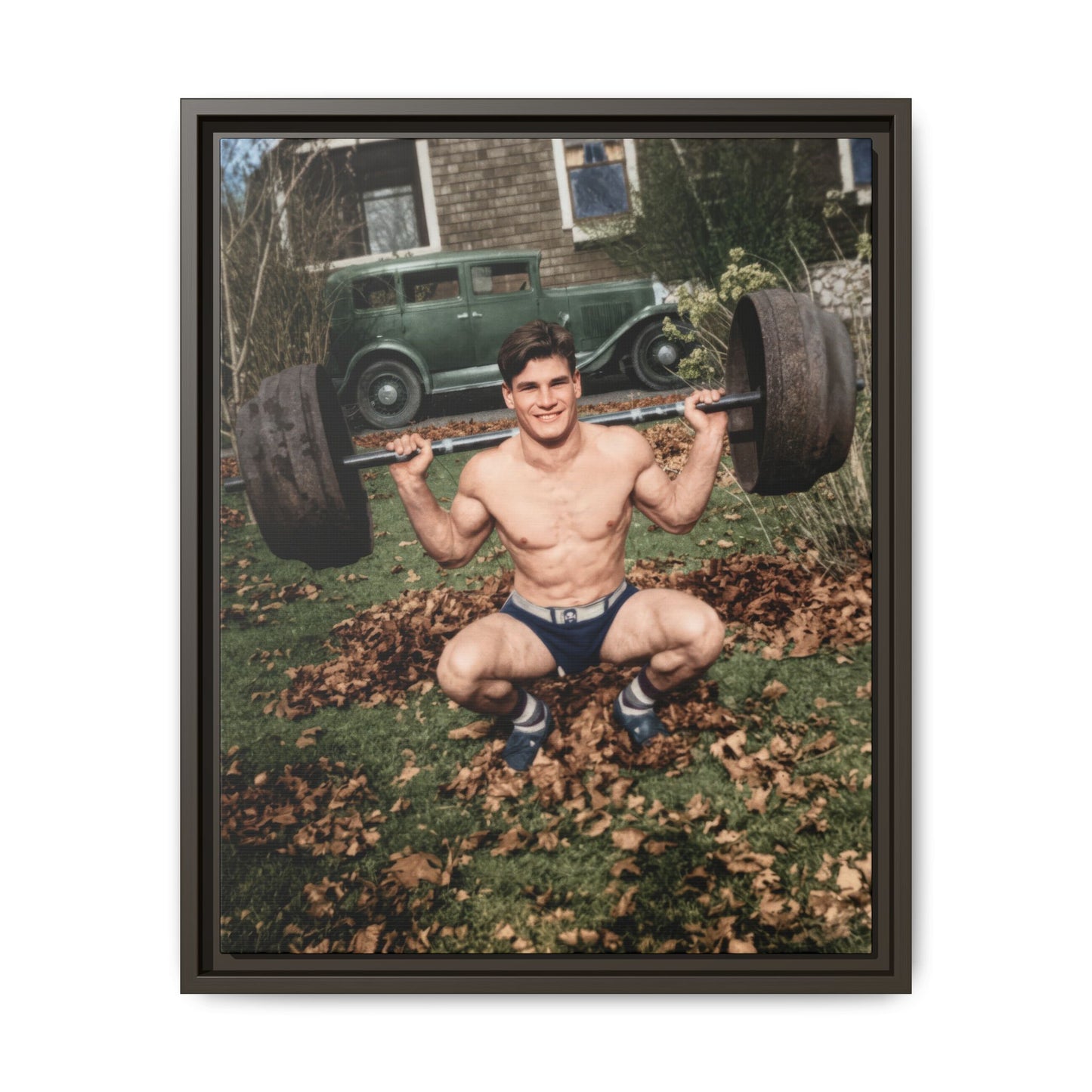athlétisme 051 | Framed Vintage Photo - Matte Canvas