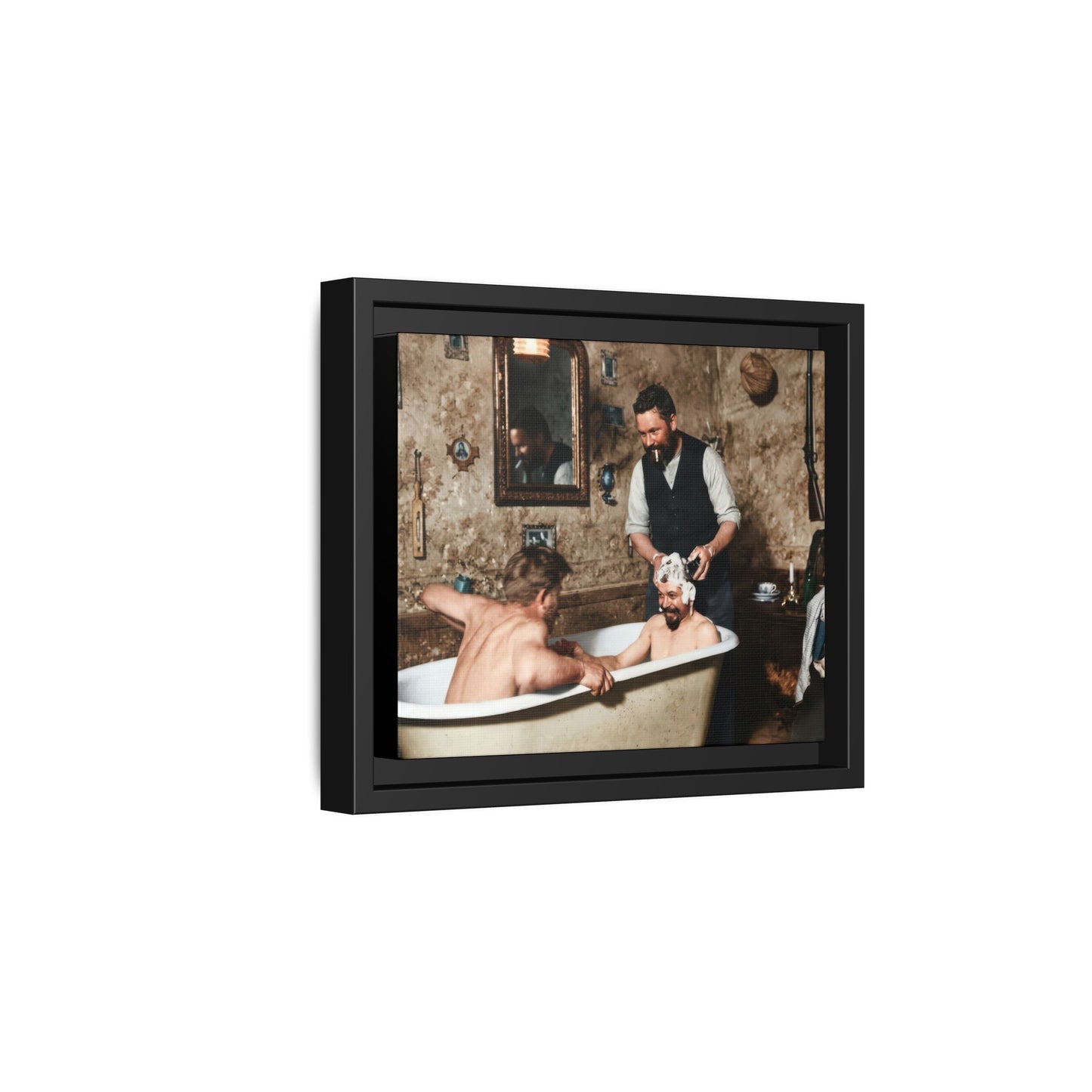 hommes 031 | Framed Vintage Photo - Matte Canvas