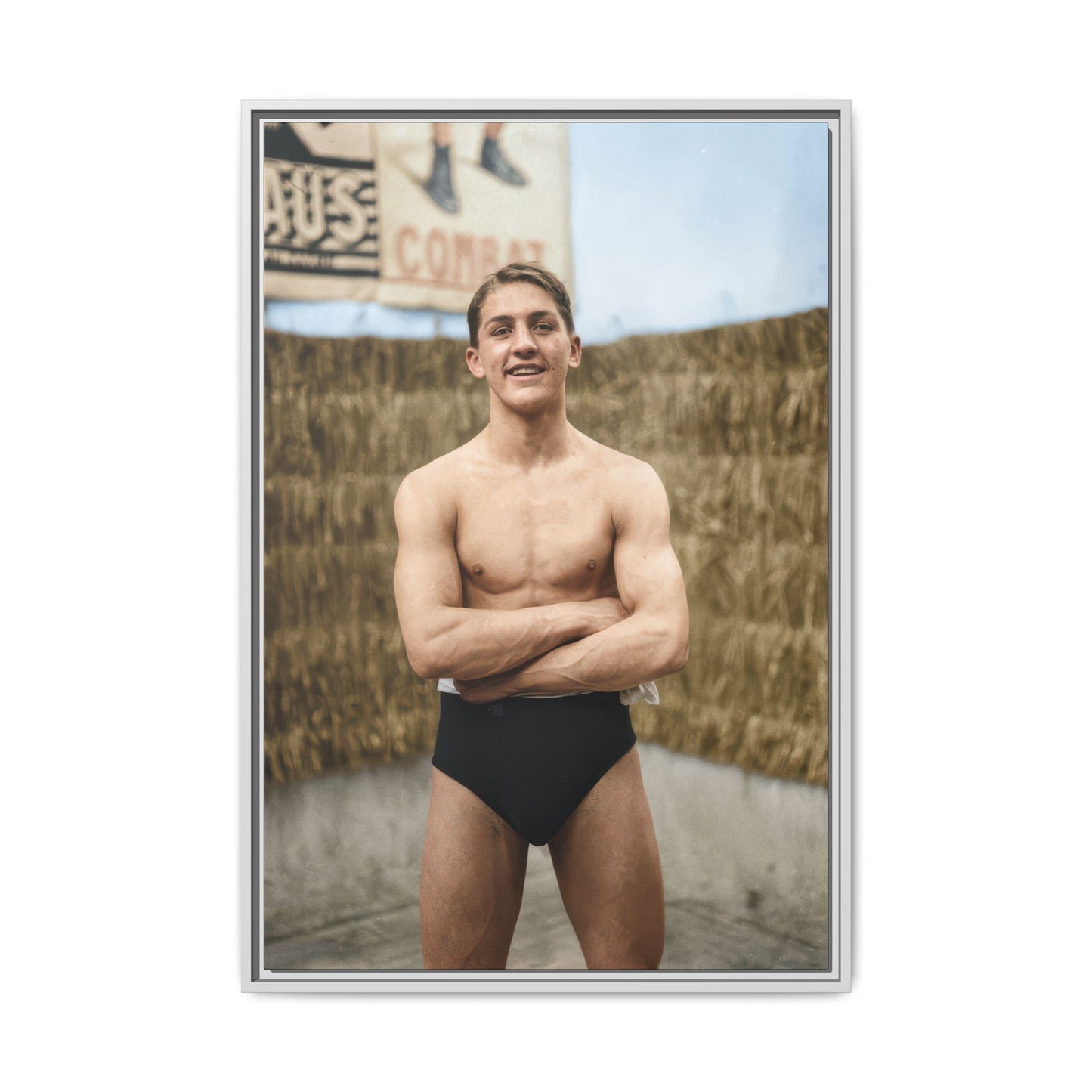 athlétisme 047 | Framed Vintage Photo - Matte Canvas
