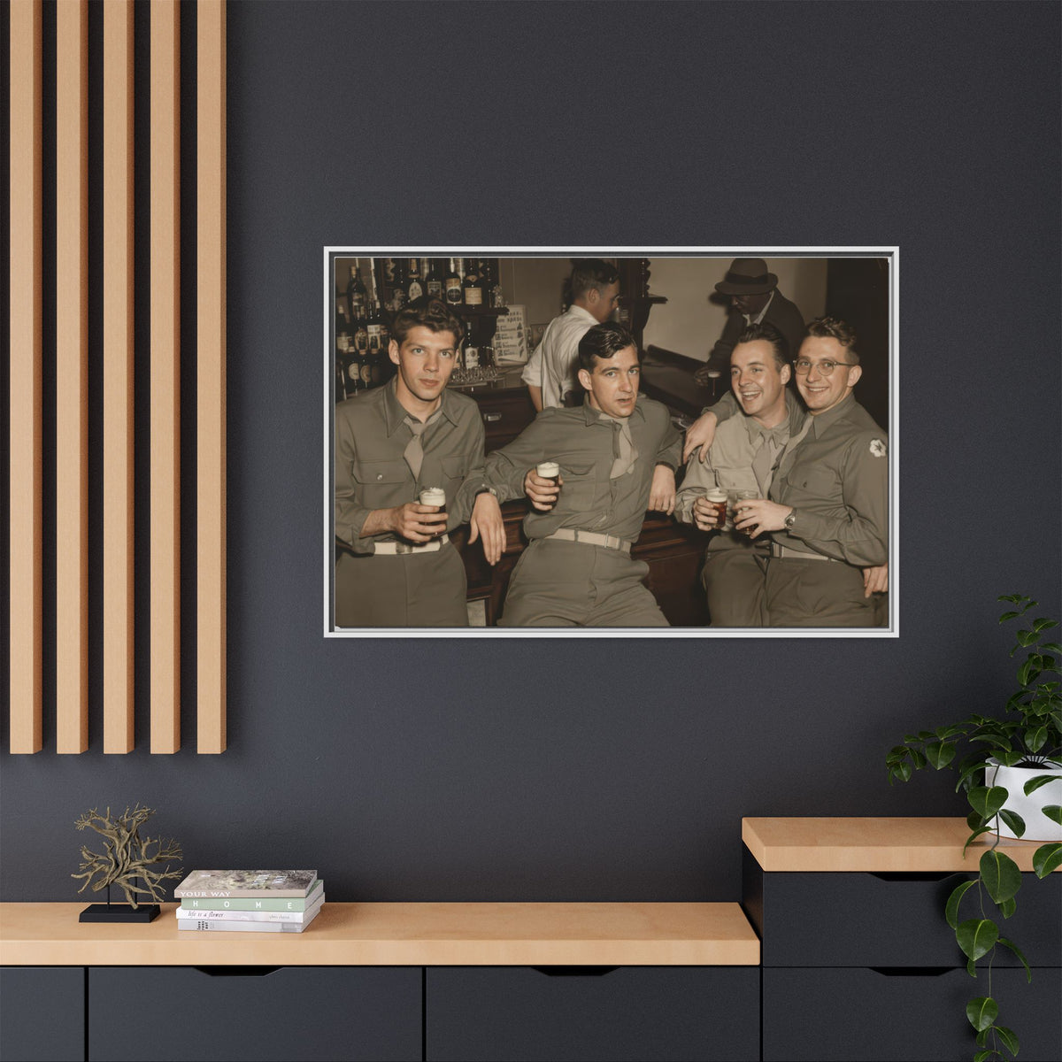 hommes 030 | Framed Vintage Photo - Matte Canvas