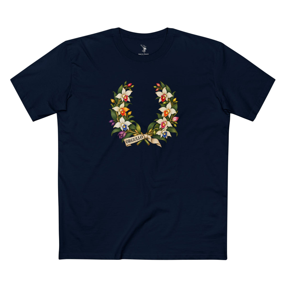 Guatemalan Monja Blanca Pride T-Shirt | ORGULLO Laurel Wreath Tee