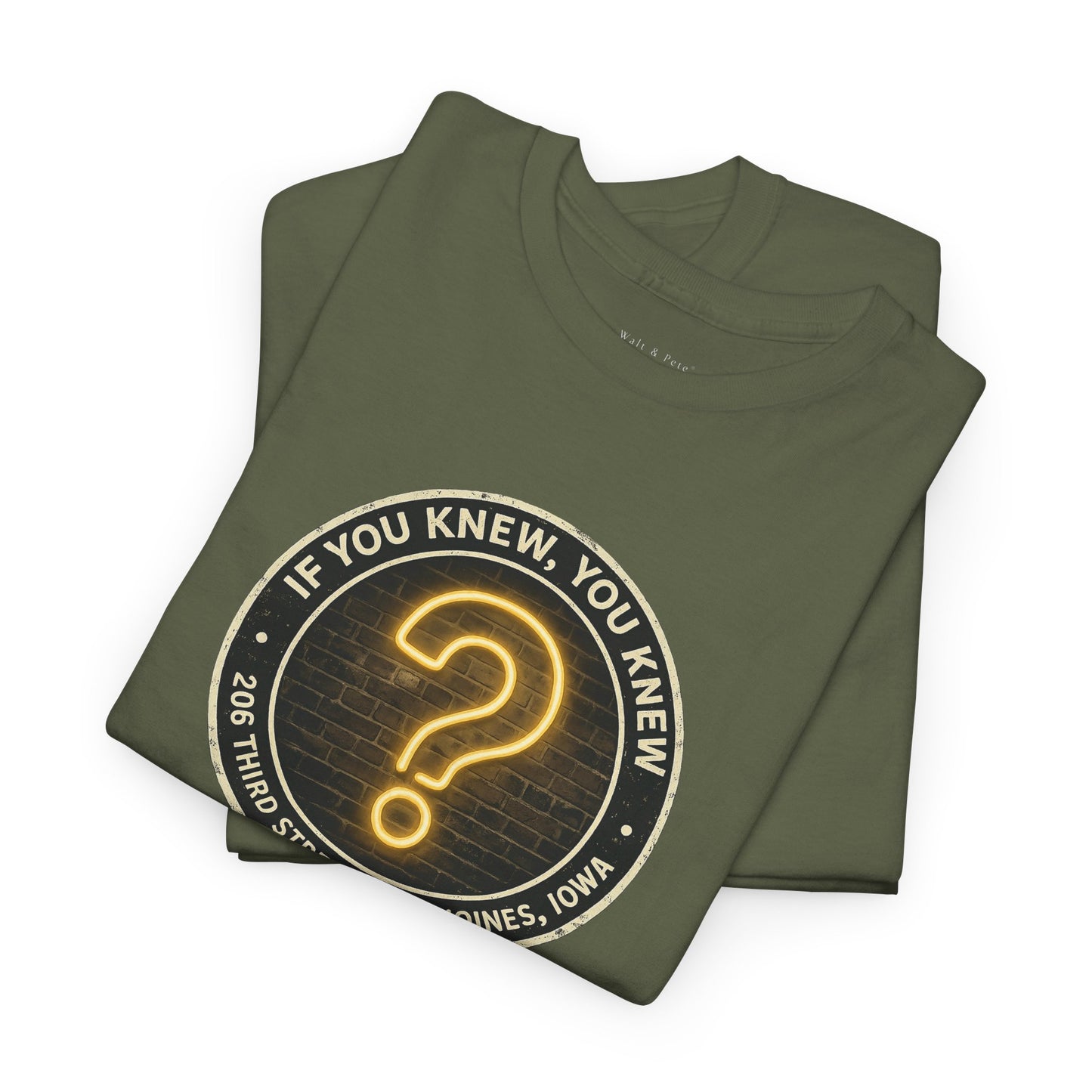 The Question Mark  | Historic Des Moines, Iowa Gay Bar T-Shirt