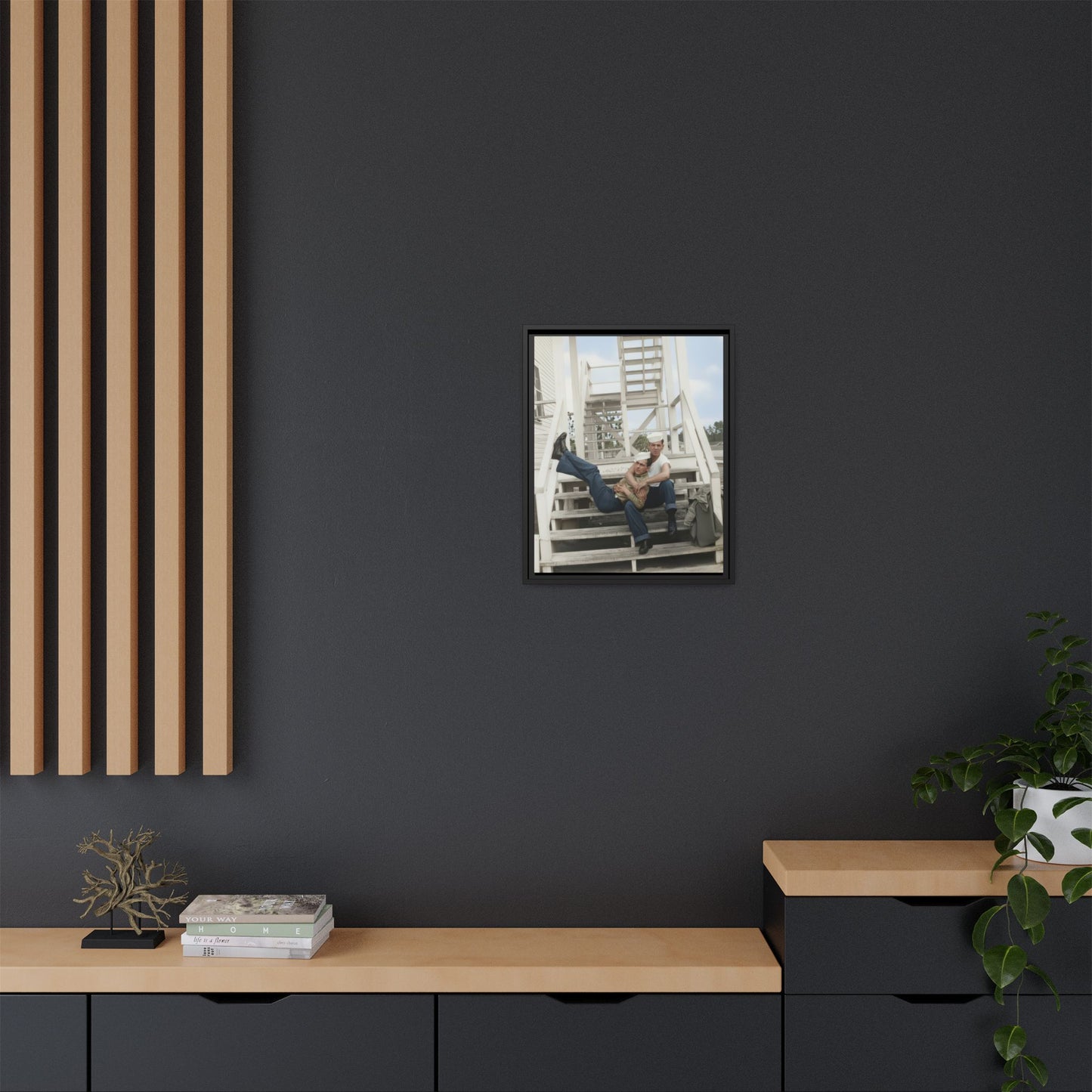 paire 066 | Framed Vintage Photo - Matte Canvas