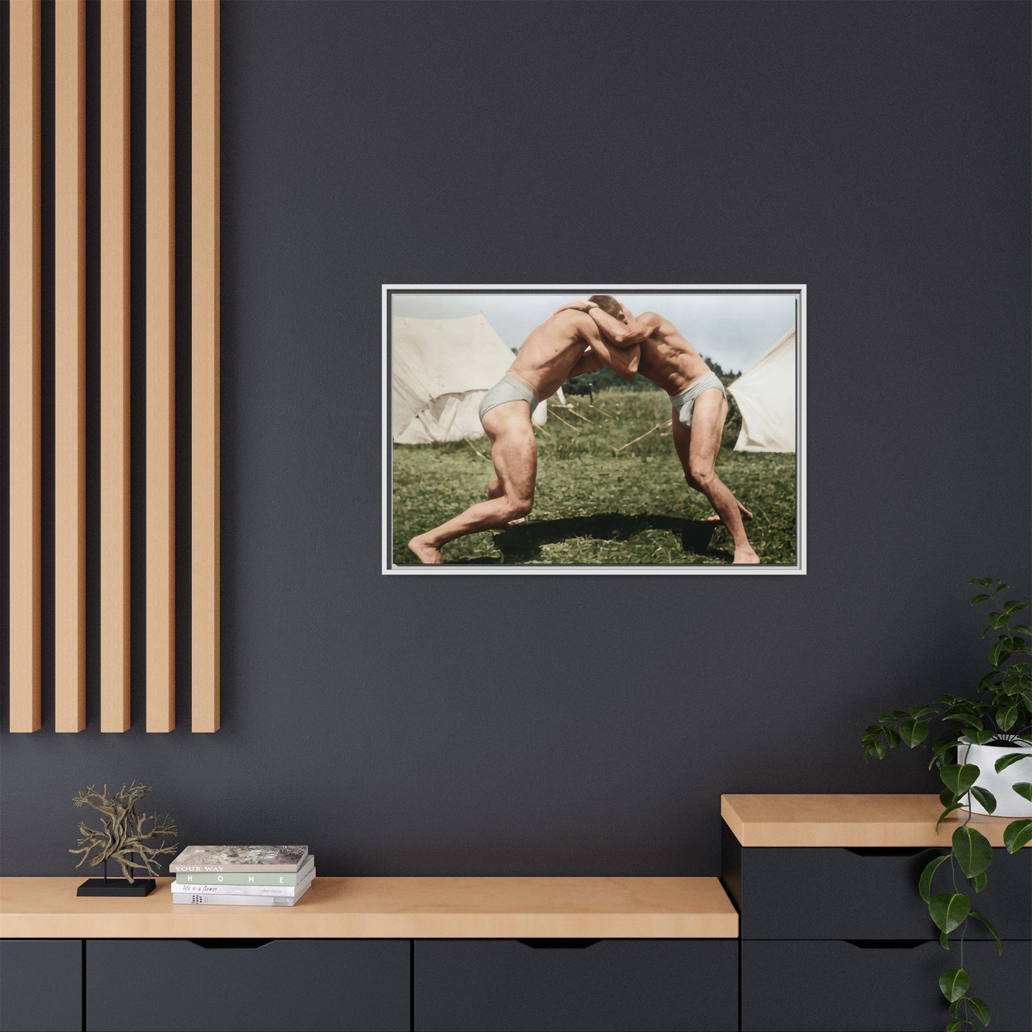 athlétisme 019 | Framed Vintage Photo - Matte Canvas
