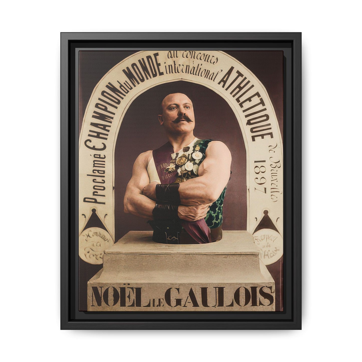 athlétisme 045 | Framed Vintage Photo - Matte Canvas