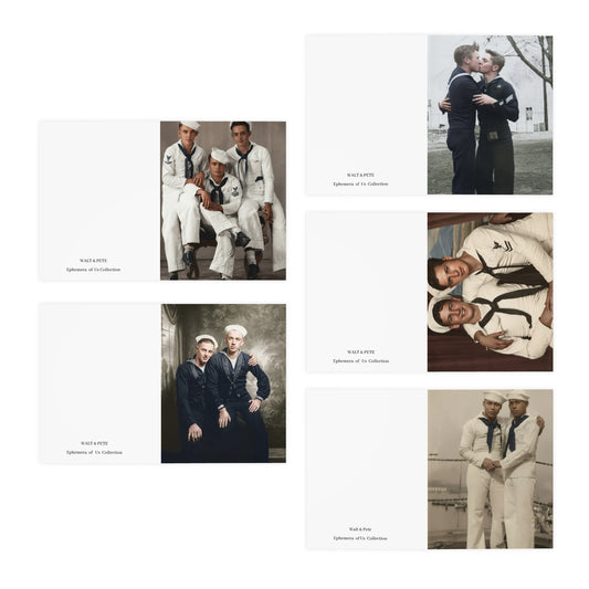 Ephemera of Us Collection – Vintage Naval Portrait Greeting Cards (5-Pack)