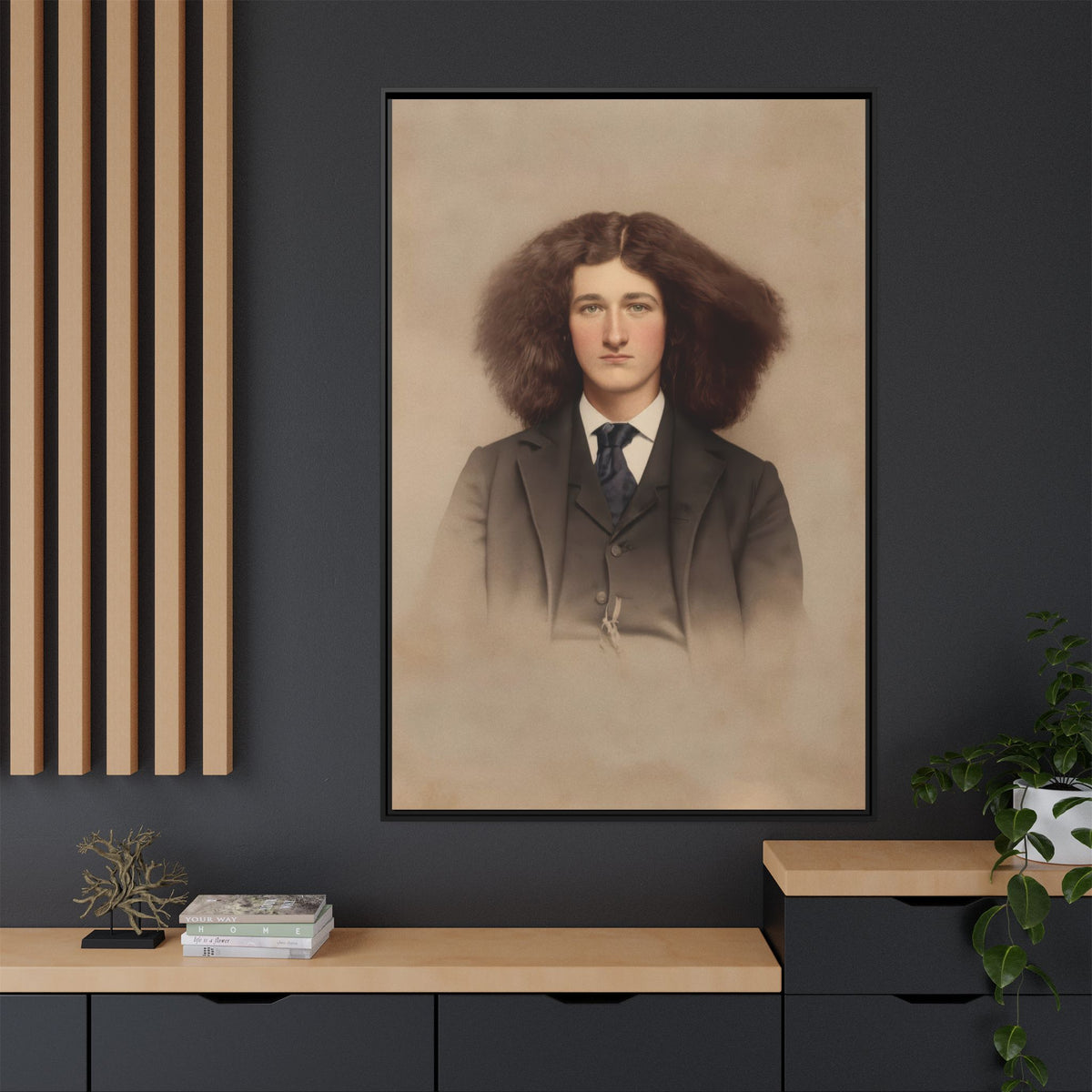 celibataire 033 | Framed Vintage Photo - Matte Canvas