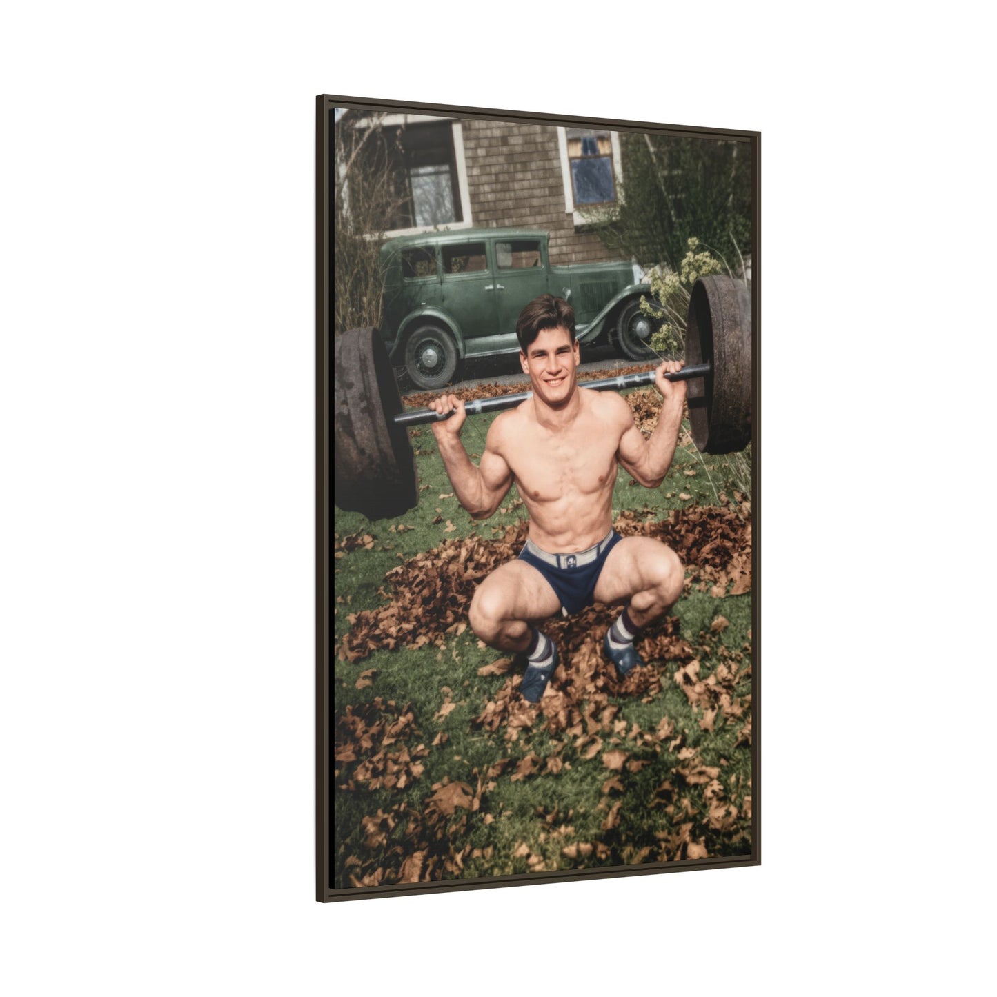 athlétisme 051 | Framed Vintage Photo - Matte Canvas