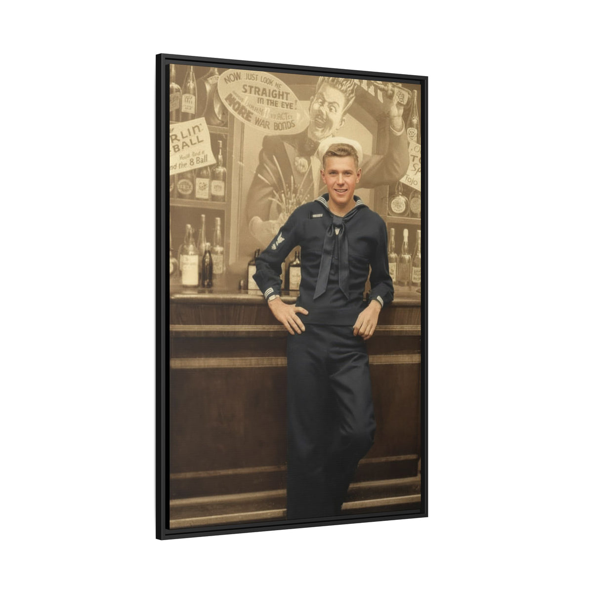 celibataire 006 | Framed Vintage Photo - Matte Canvas