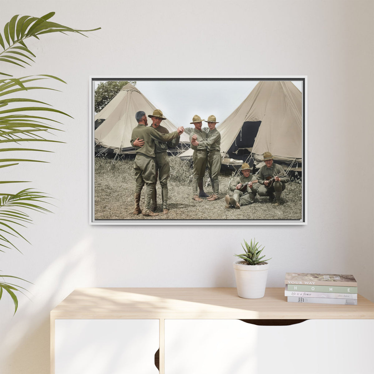 hommes 006 | Framed Vintage Photo - Matte Canvas