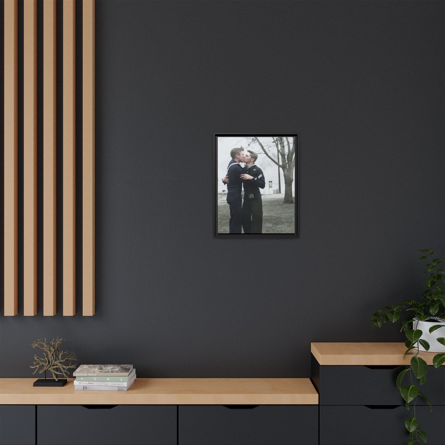 paire 034 | Framed Vintage Photo - Matte Canvas