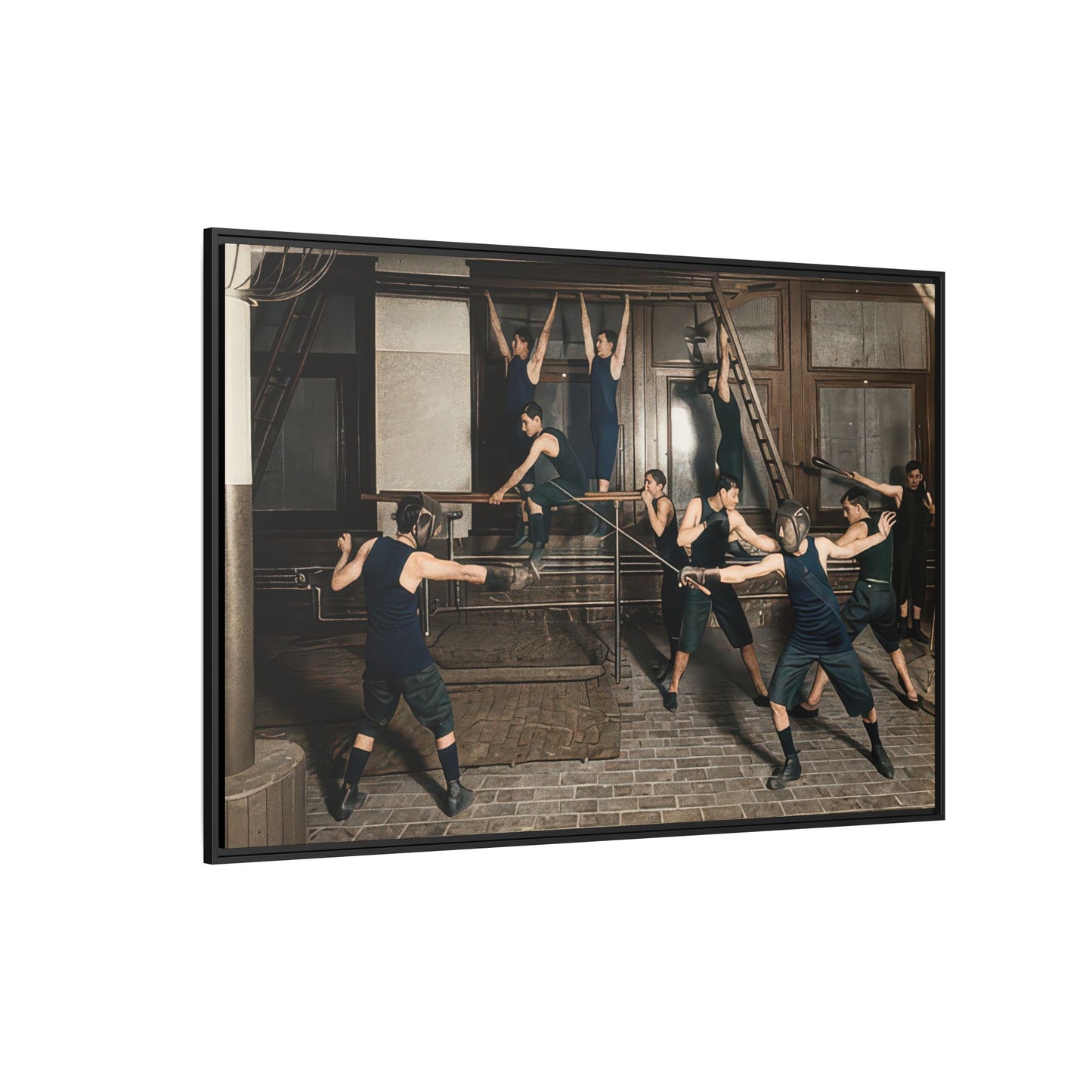 athlétisme 038 | Framed Vintage Photo - Matte Canvas