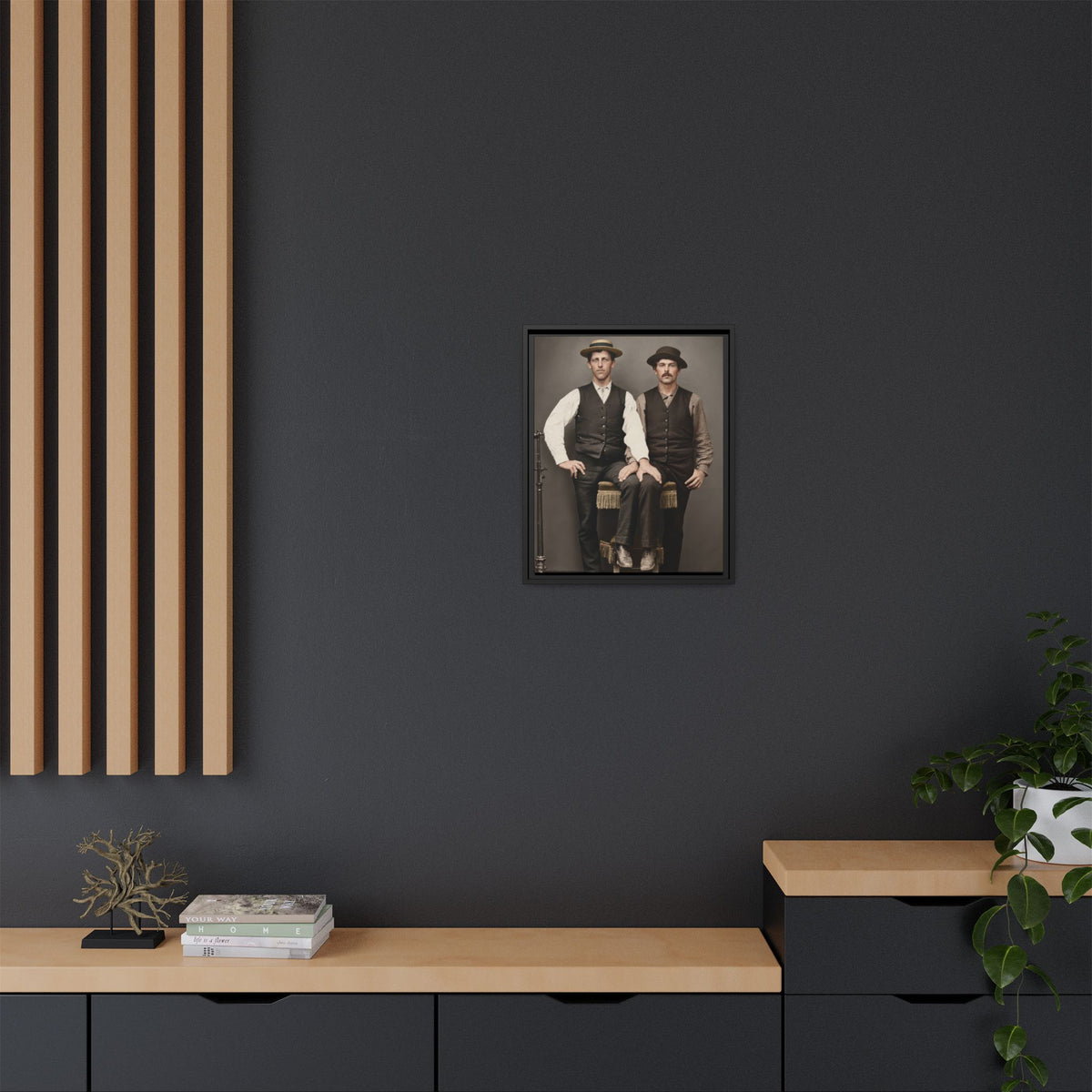 paire 163 | Framed Vintage Photo - Matte Canvas