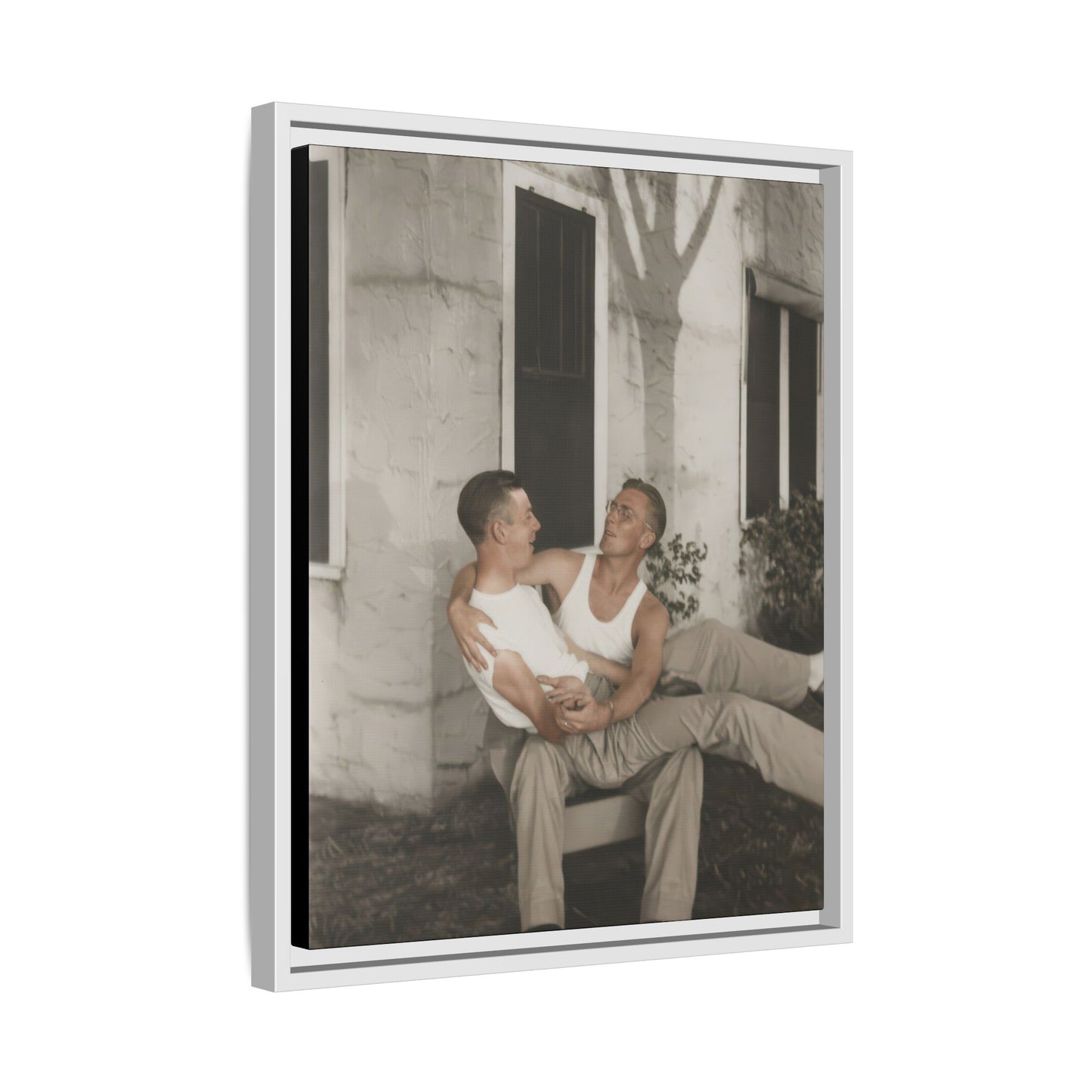 paire 080 | Framed Vintage Photo - Matte Canvas