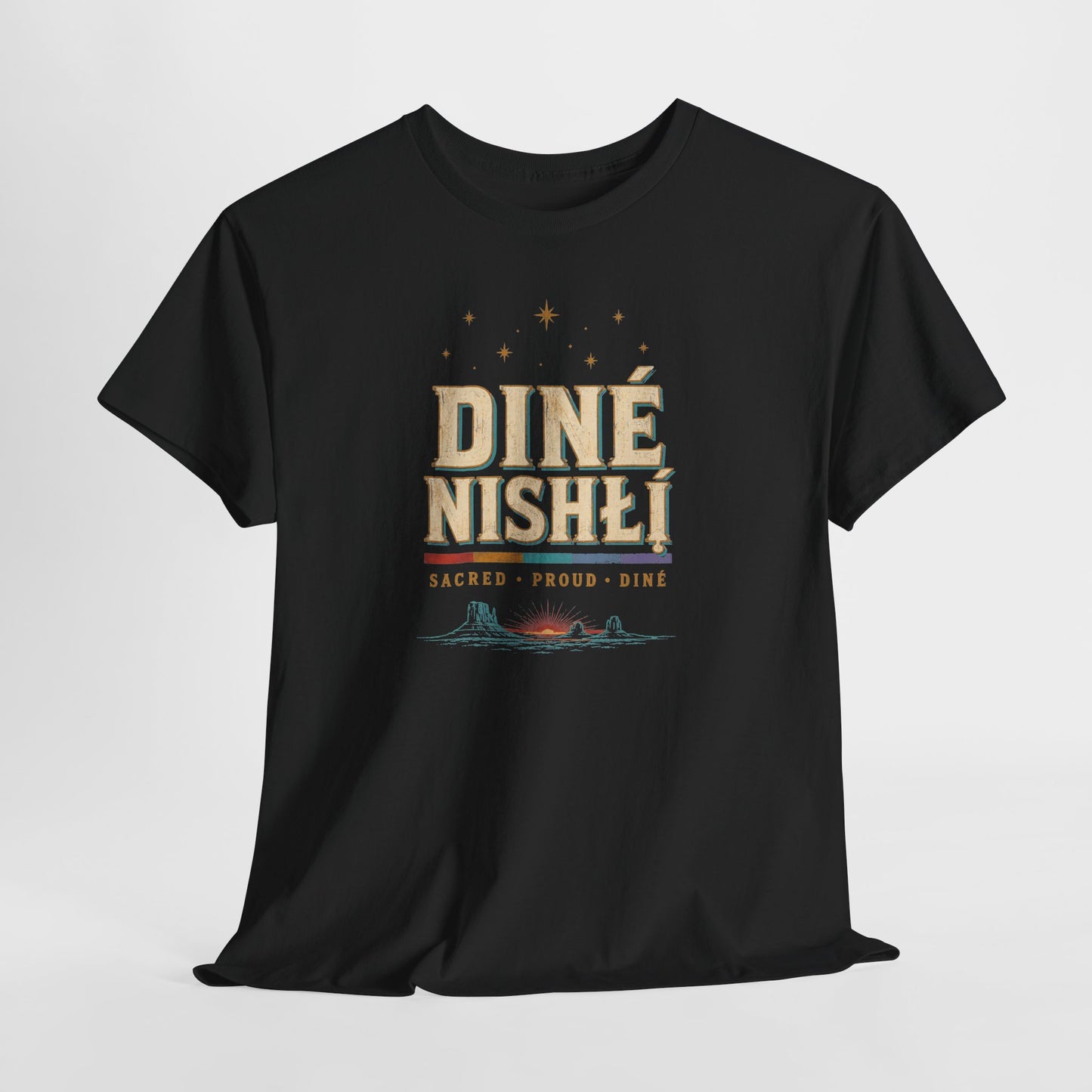 Diné Nizhóní: Sacred, Proud, Diné | LGBTQ+ & Two-Spirit Pride T-Shirt