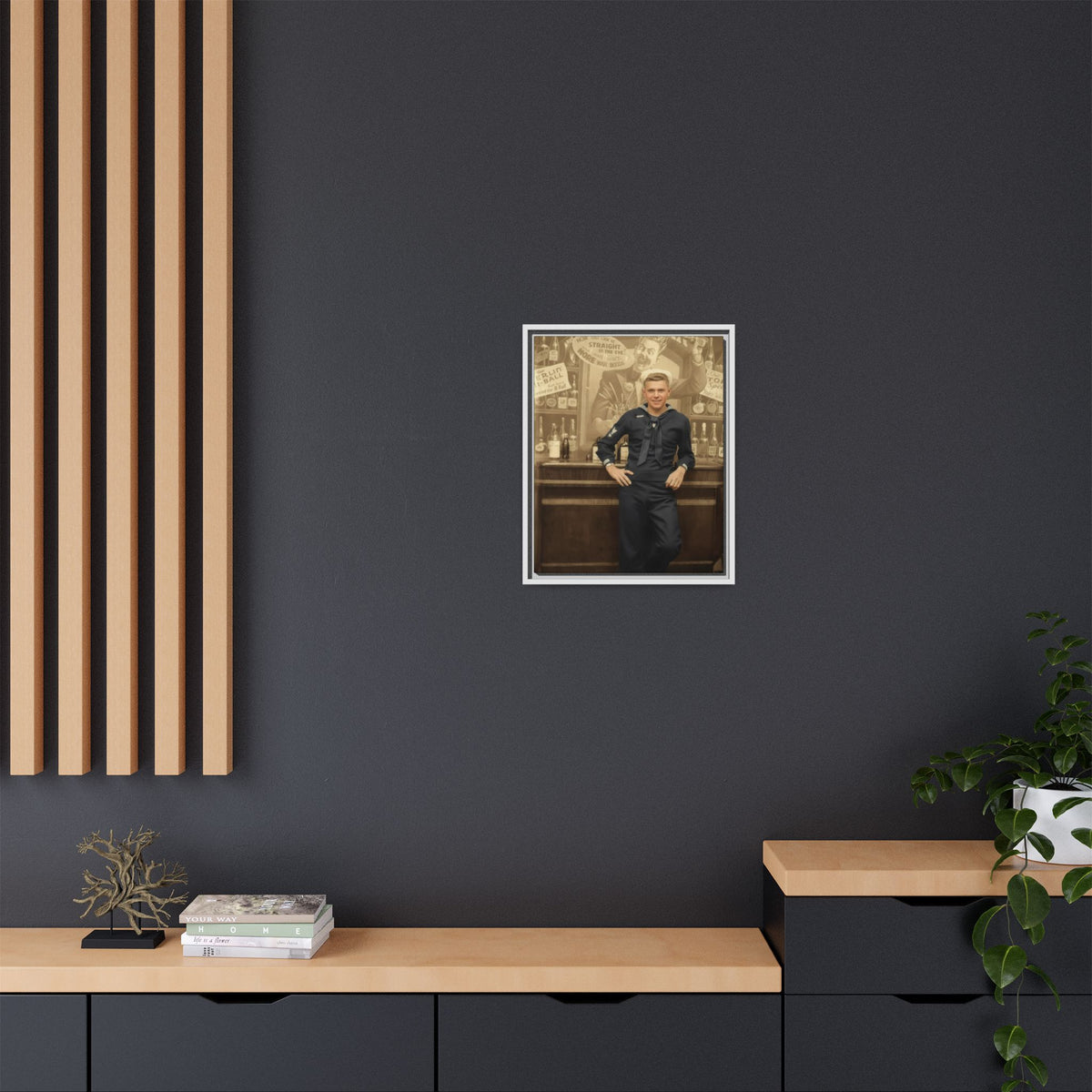 celibataire 006 | Framed Vintage Photo - Matte Canvas