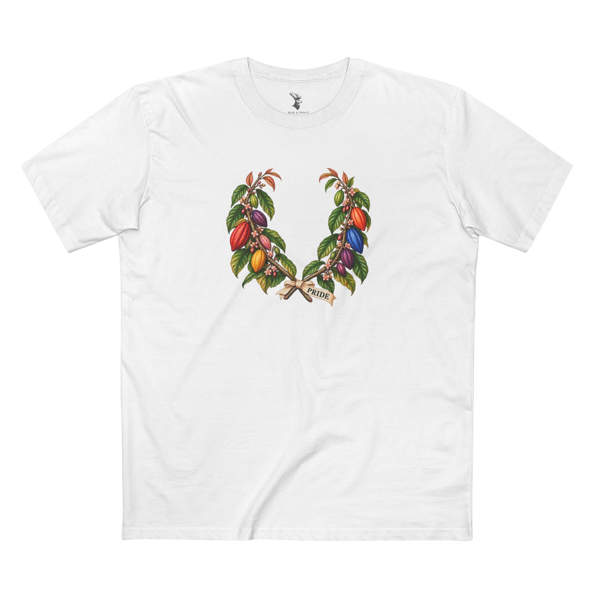 Ghanaian Cocoa Pride T-Shirt — LGBTQ+ Laurel Wreath