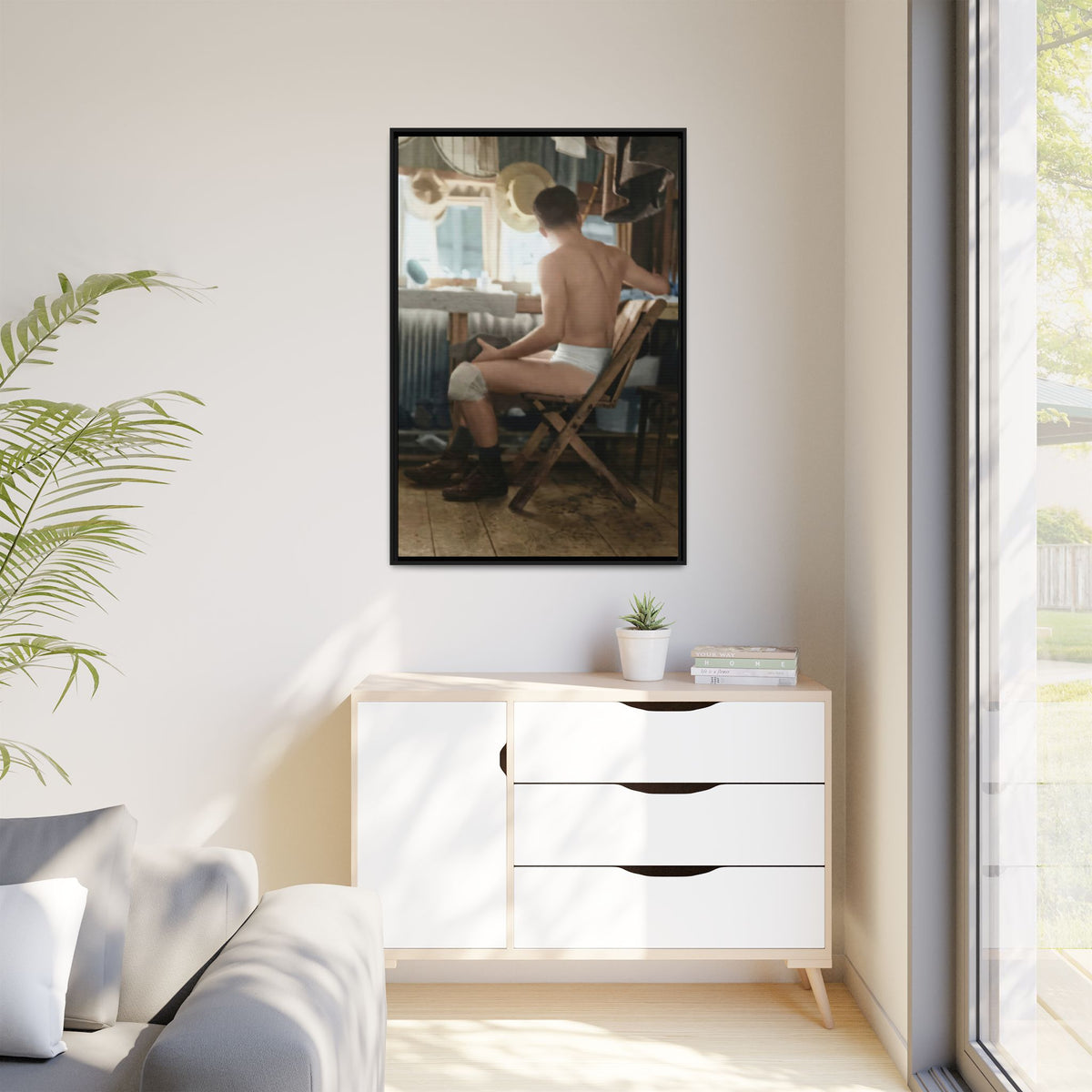 celibataire 022 | Framed Vintage Photo - Matte Canvas