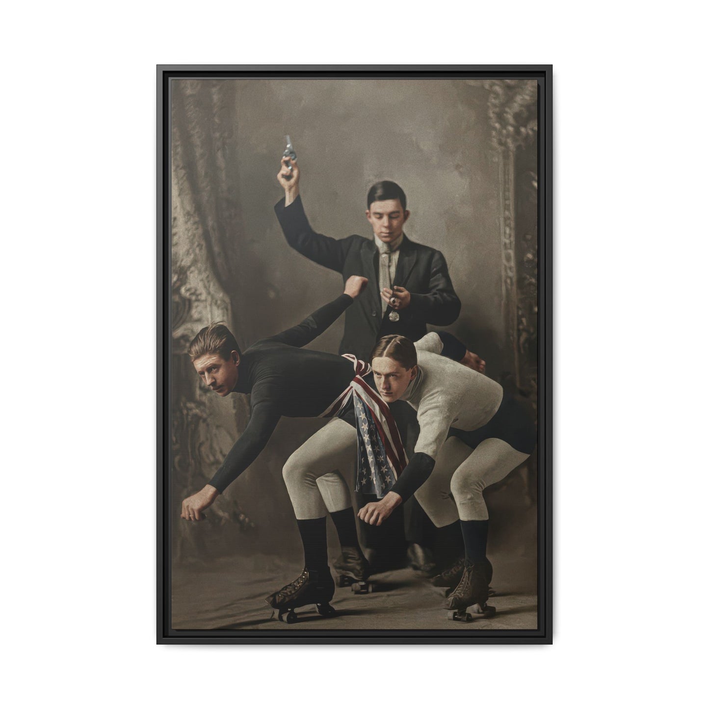 athlétisme 020 | Framed Vintage Photo - Matte Canvas