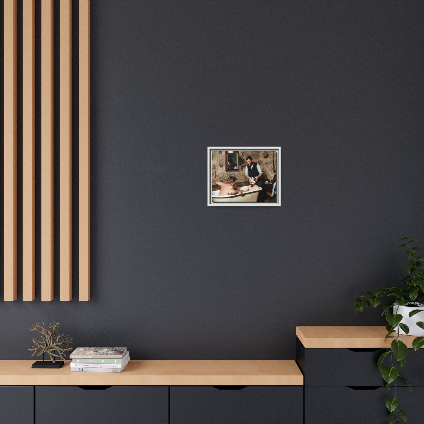 hommes 031 | Framed Vintage Photo - Matte Canvas