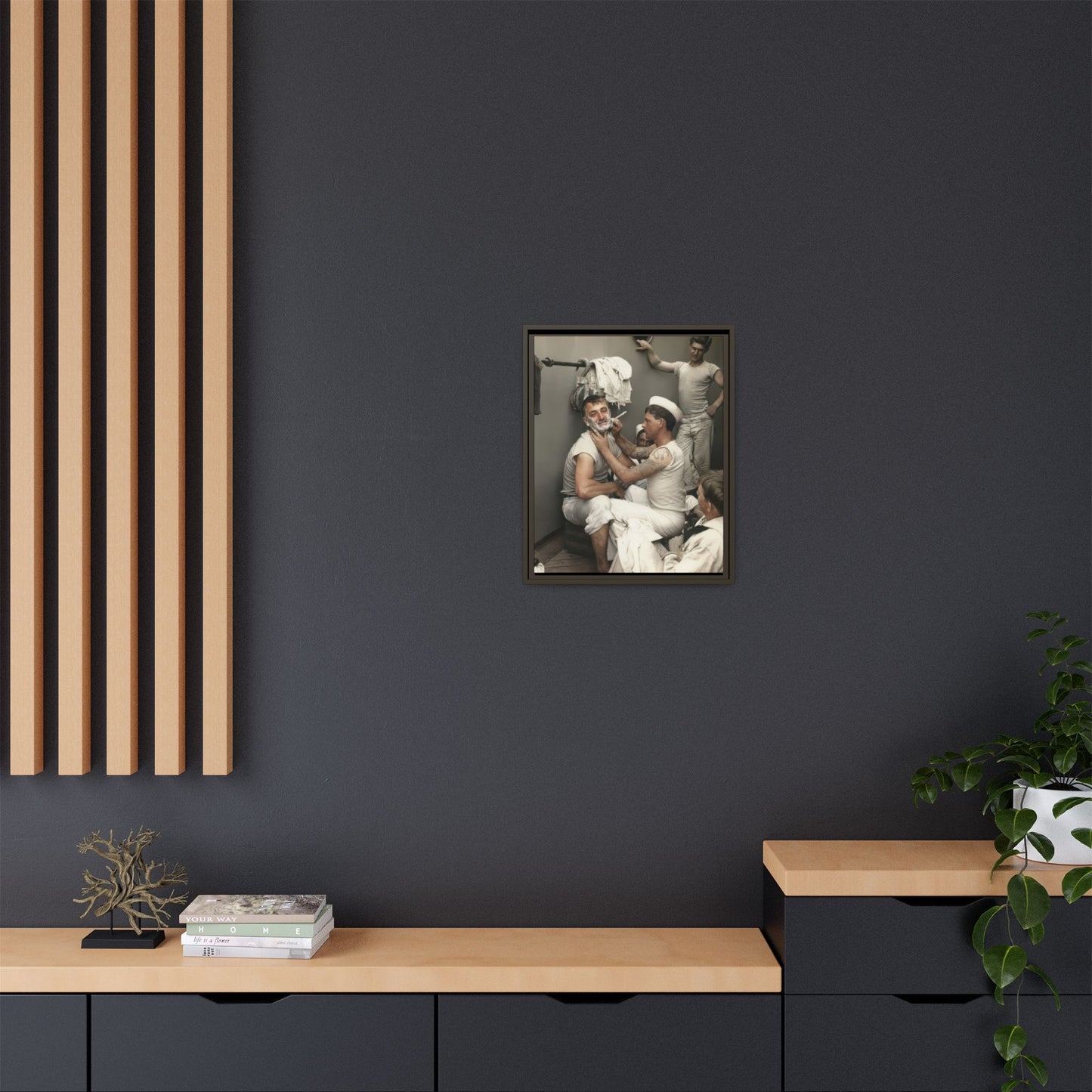 hommes 022 | Framed Vintage Photo - Matte Canvas