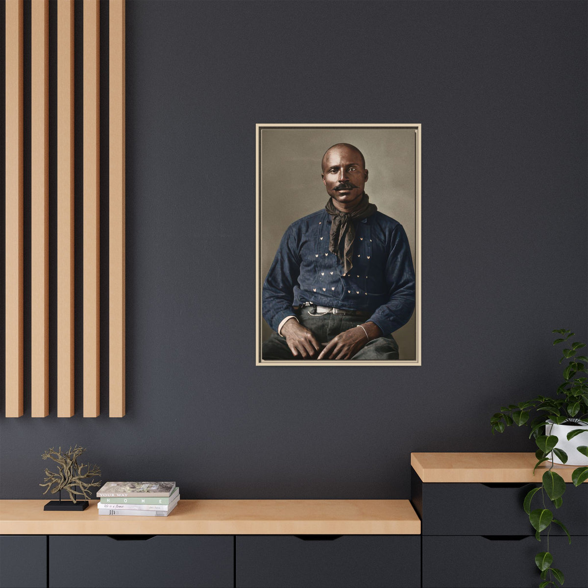 celibataire 017 | Framed Vintage Photo - Matte Canvas